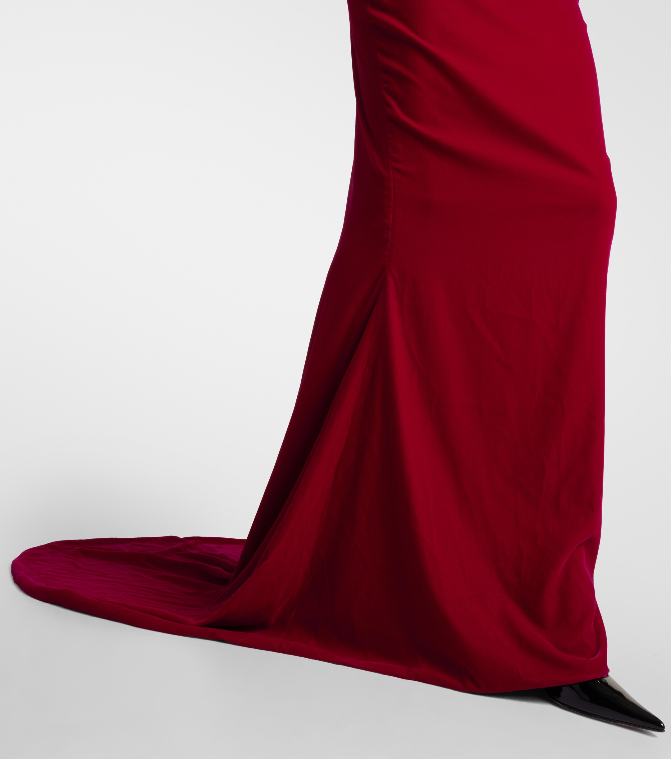 Miss Sohee Embellished cotton-blend velvet gown thumbnail