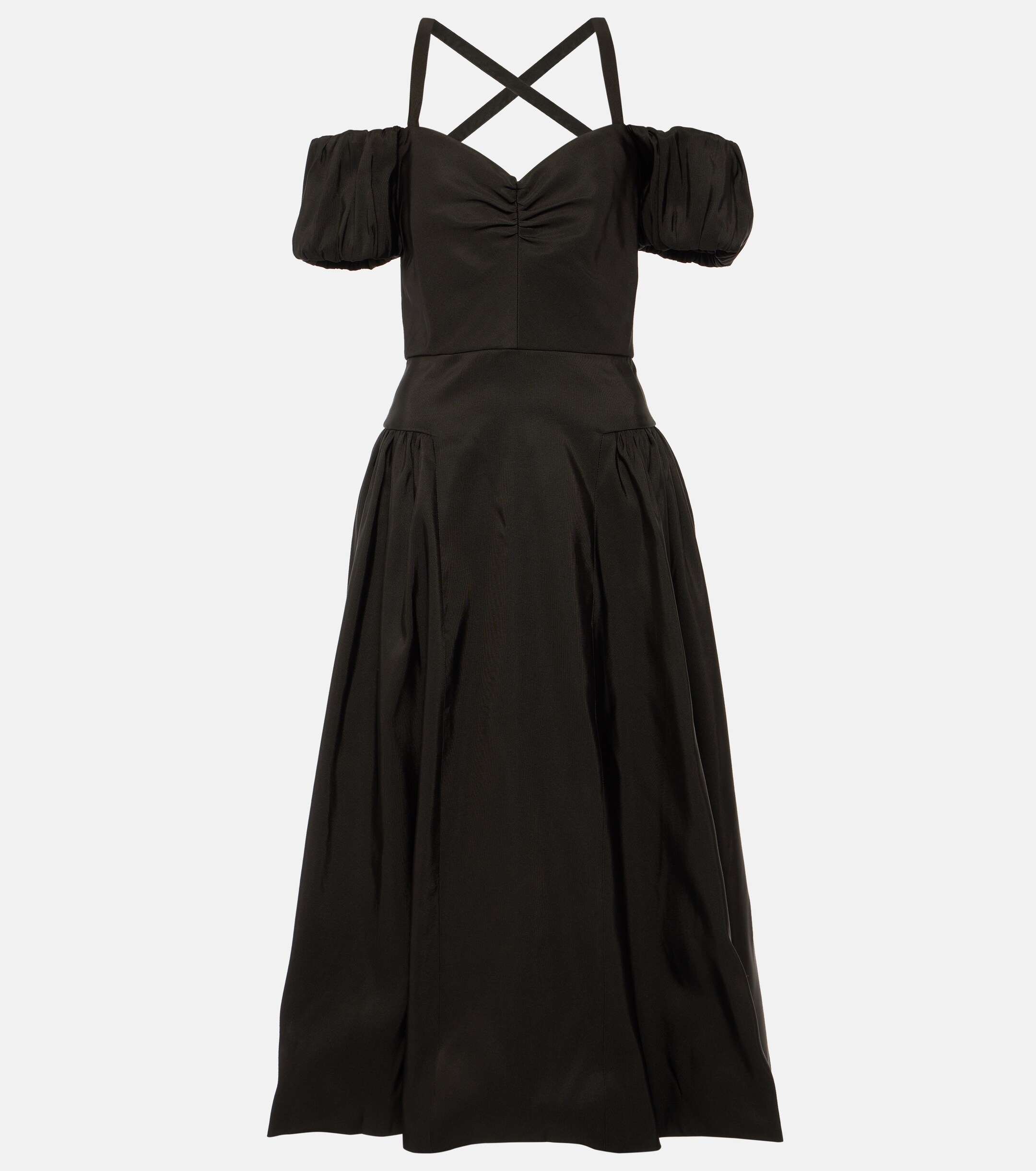 Markarian Off-shoulder silk midi dress