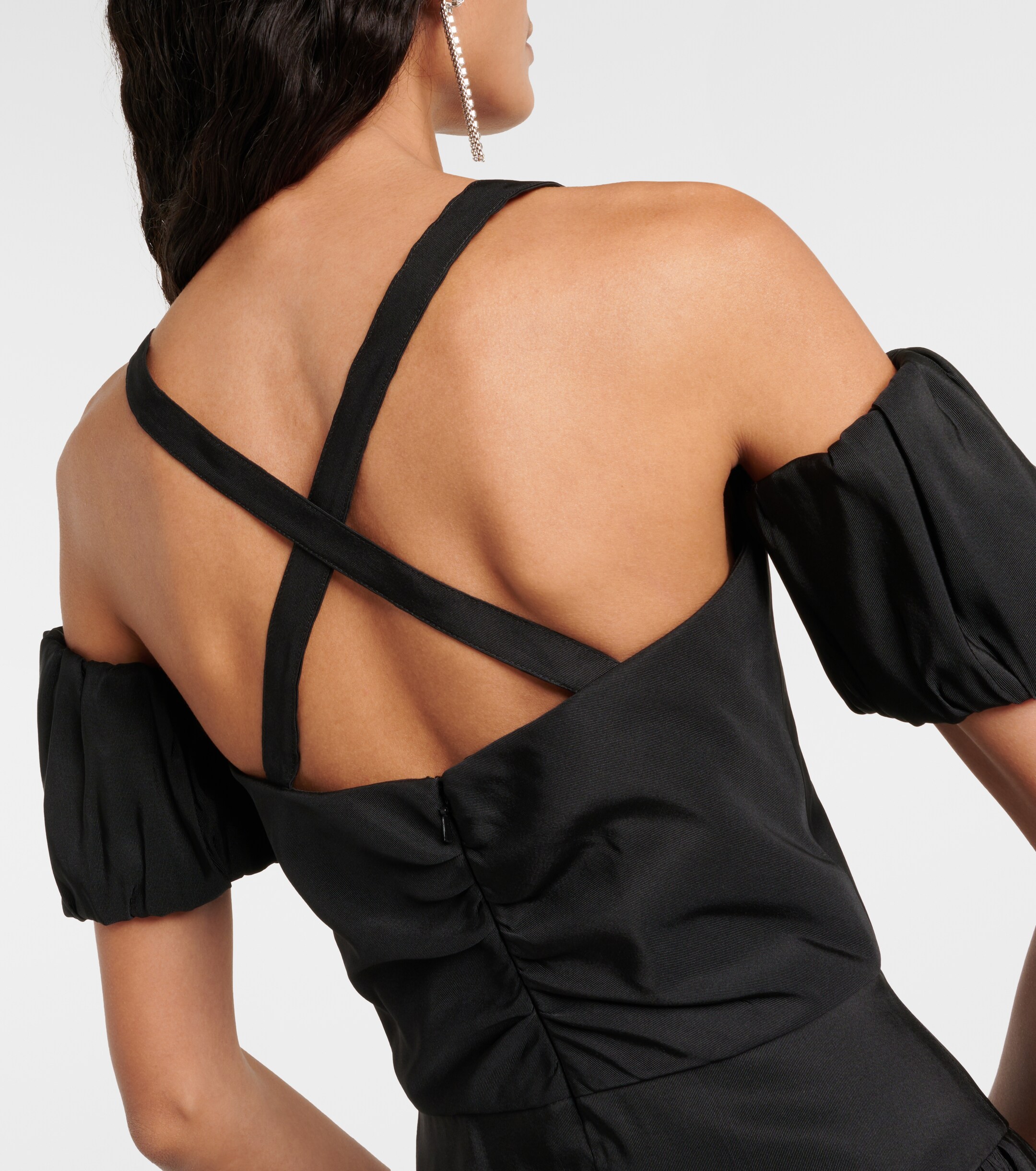 Markarian Off-shoulder silk midi dress