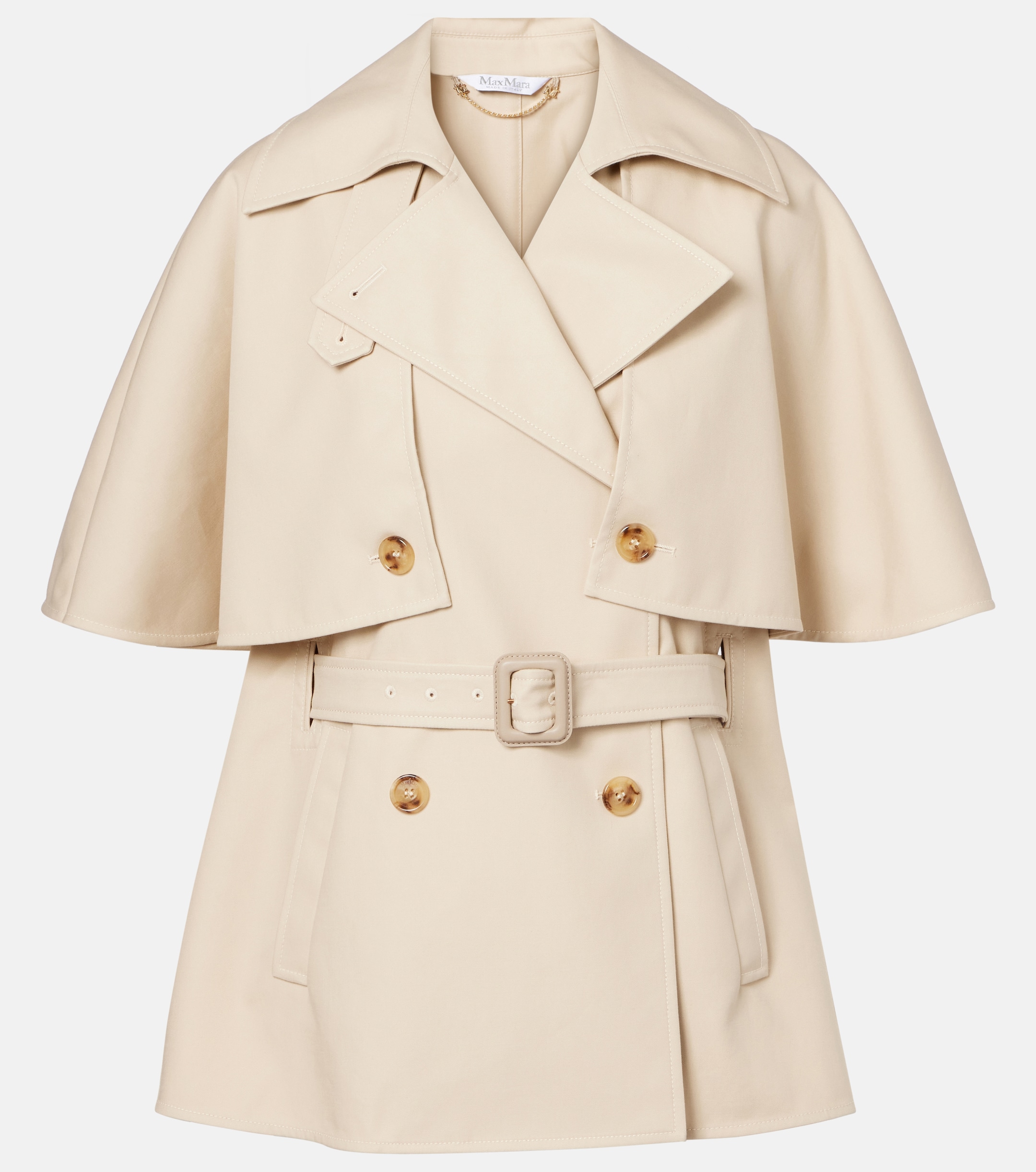 Max Mara Sigfrid cropped gabardine trench coat thumbnail