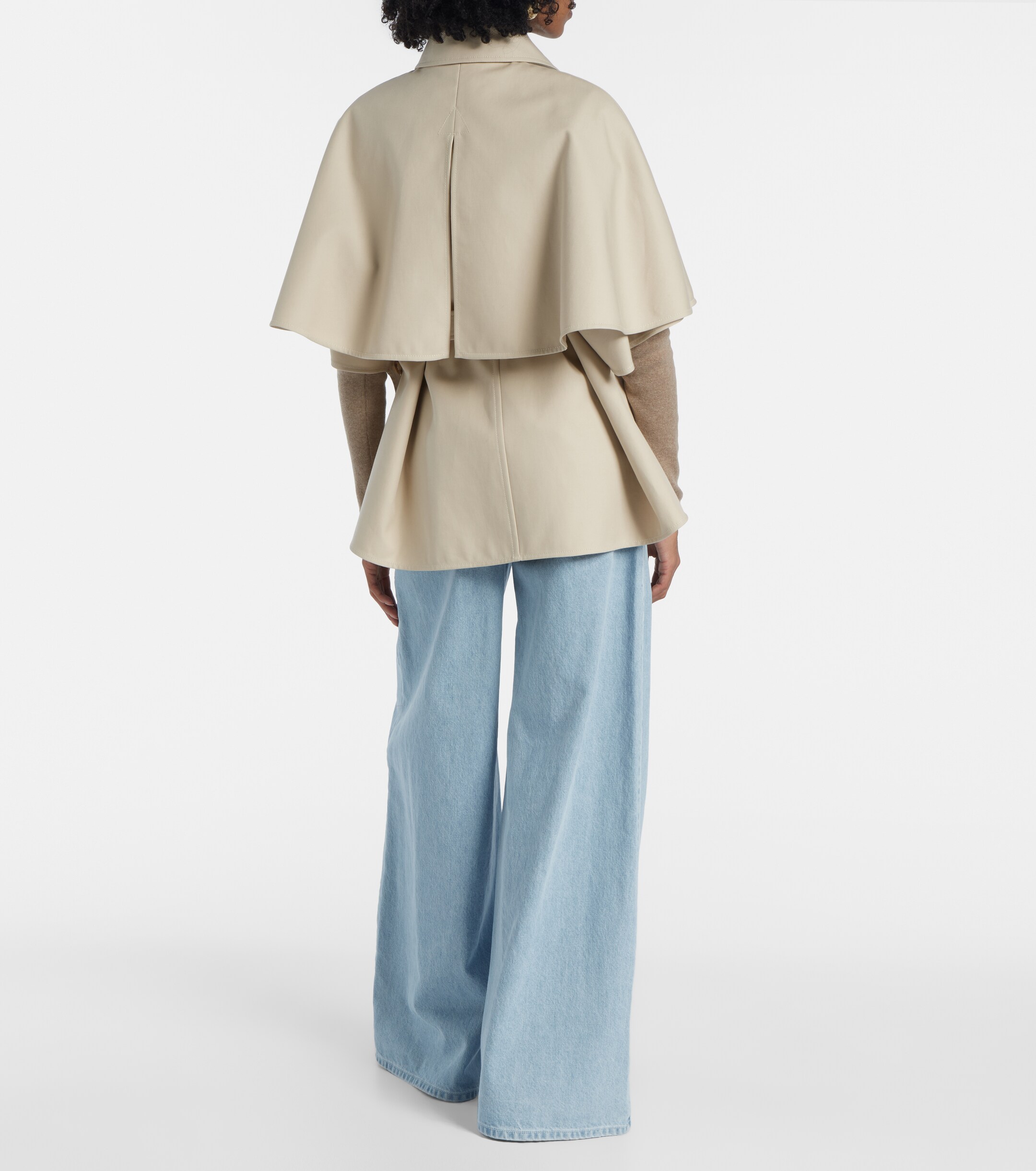 Max Mara Sigfrid cropped gabardine trench coat thumbnail