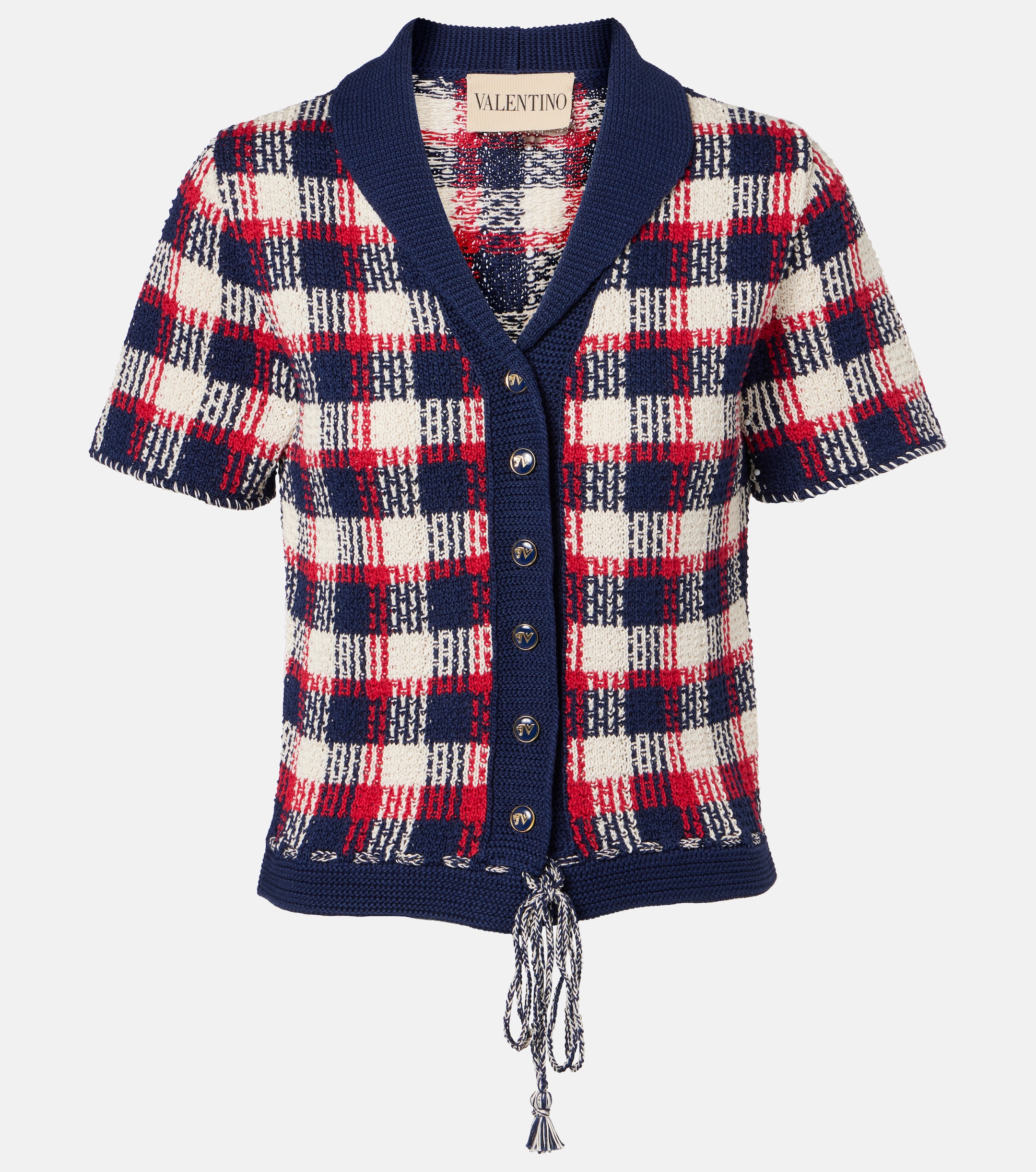 Valentino Garavani Valentino Garavani Checked cotton cardigan