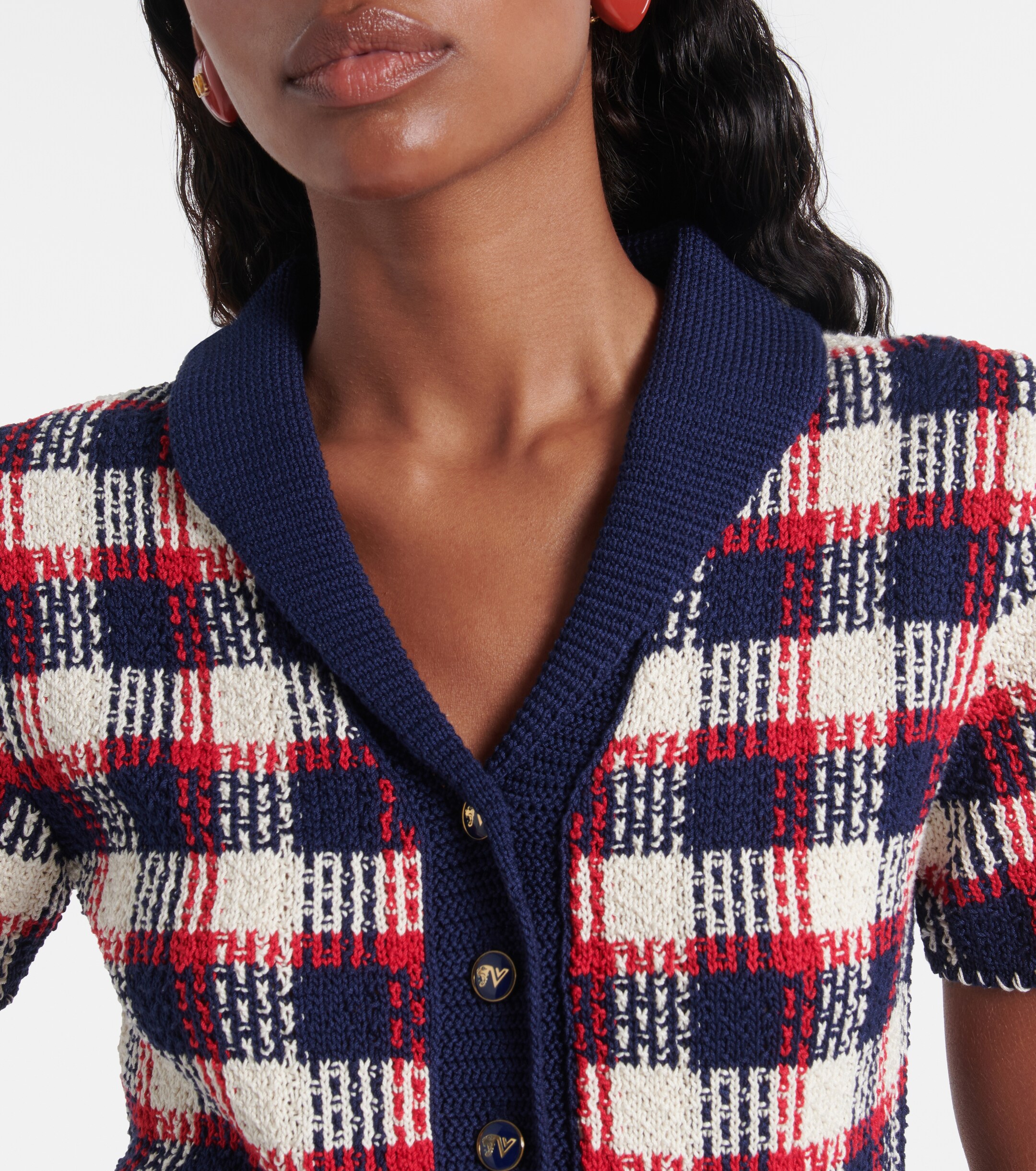 Valentino Garavani Valentino Garavani Checked cotton cardigan