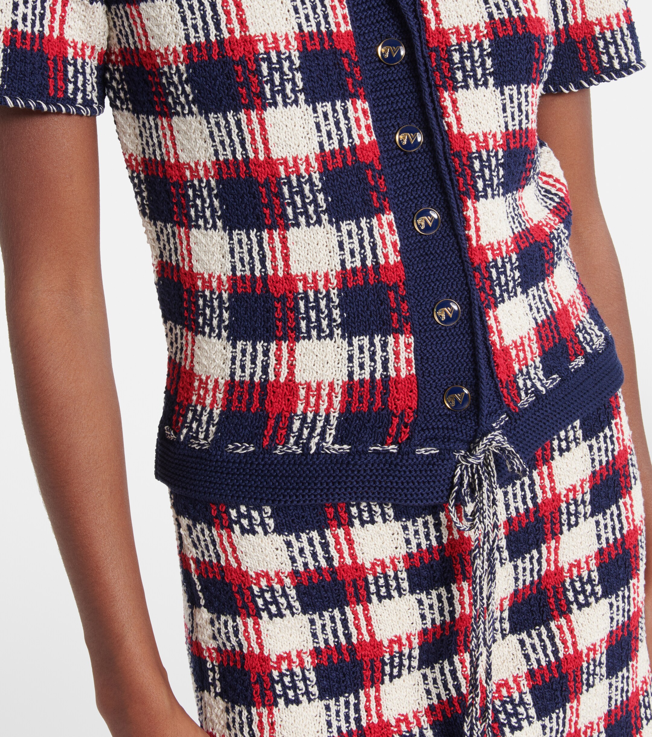 Valentino Garavani Valentino Garavani Checked cotton cardigan