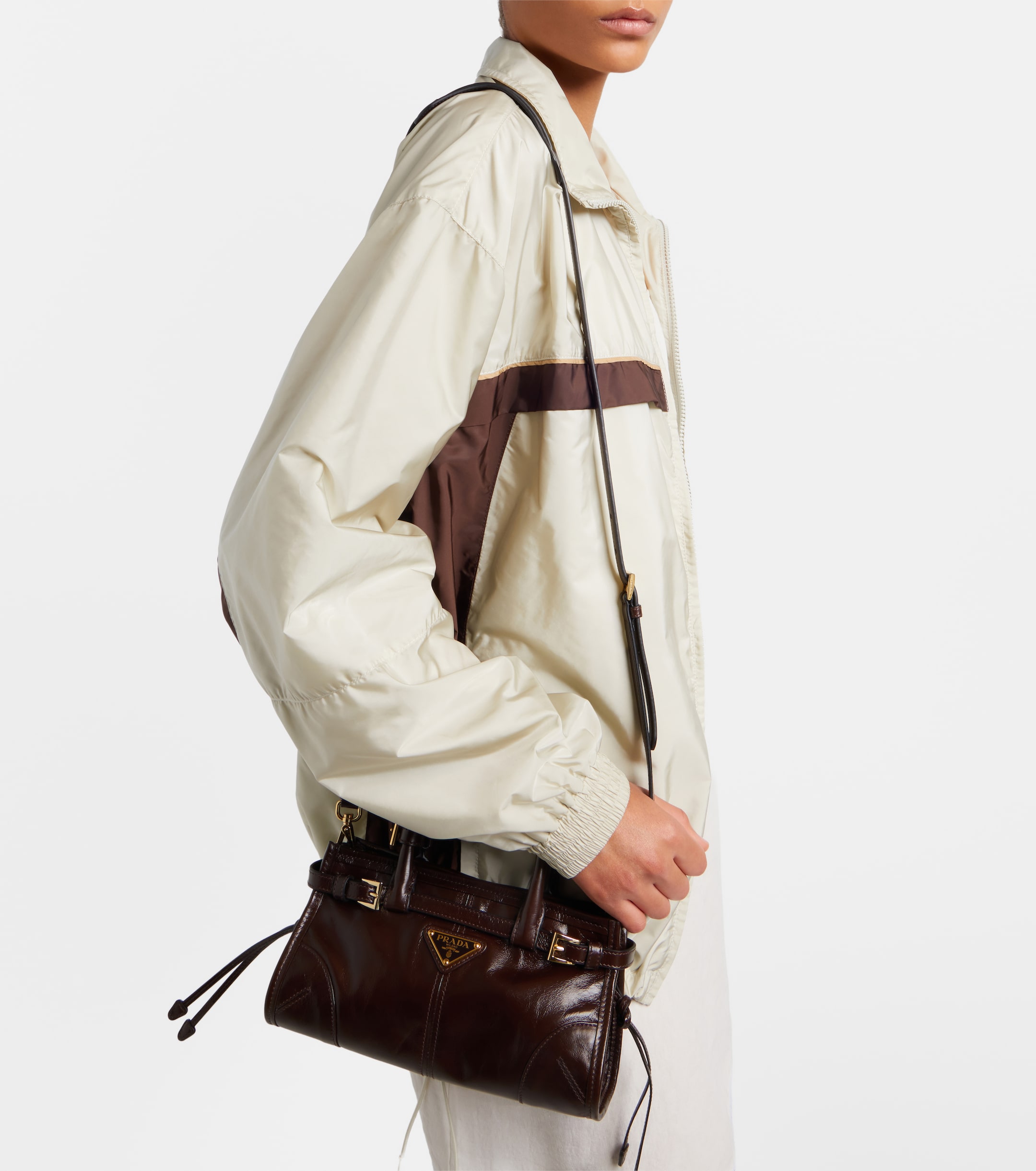Prada Prada Bonnie Mini leather top-handle bag