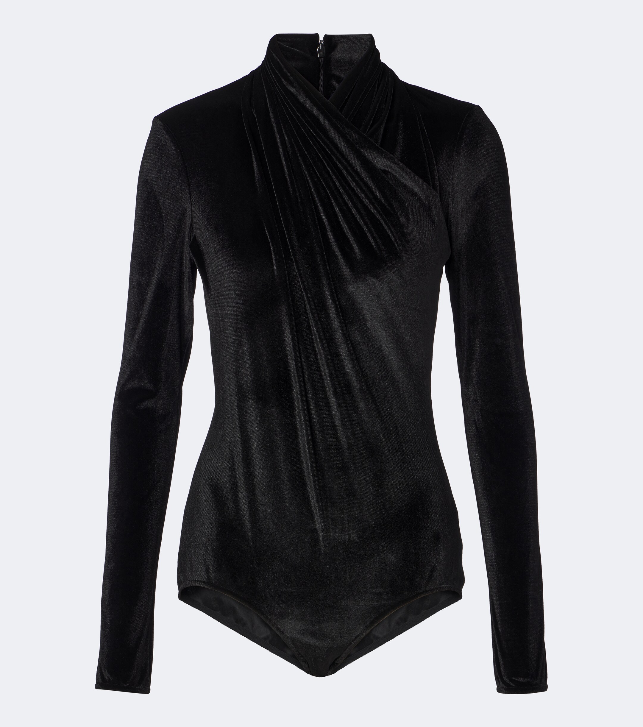 Mugler Mugler Draped velvet bodysuit
