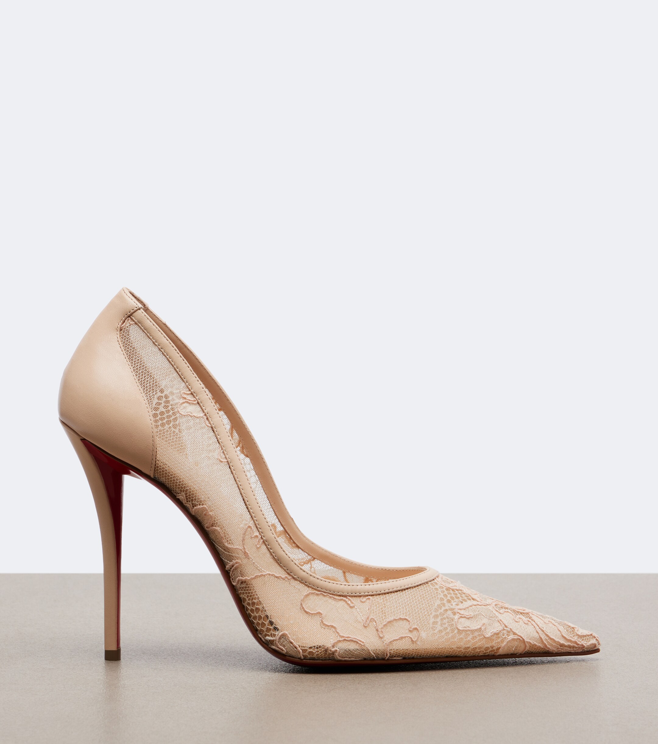 CHRISTIAN LOUBOUTIN Christian Louboutin Miss Z leather-trimmed lace pumps