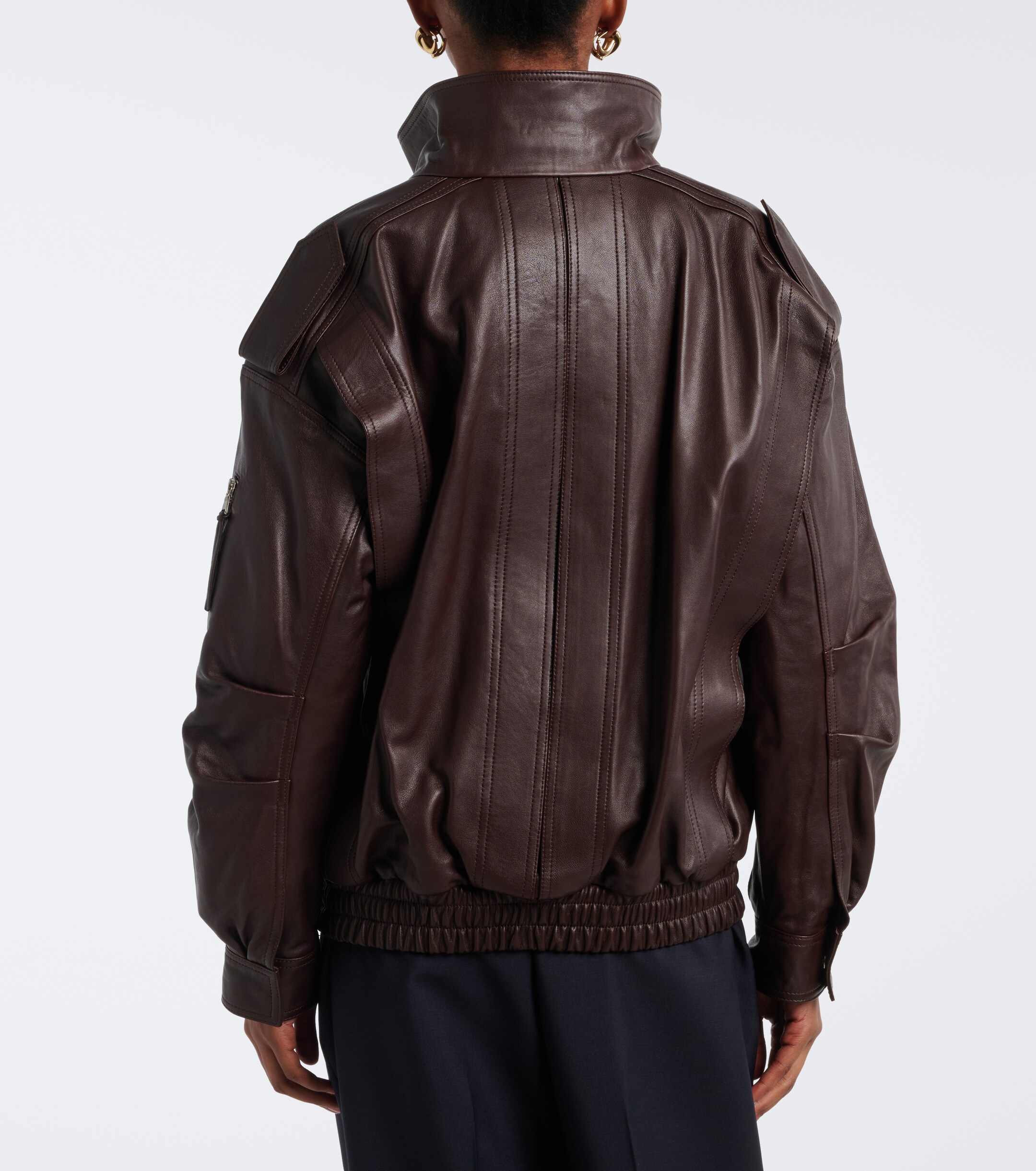 The Frankie Shop The Frankie Shop Napa leather jacket