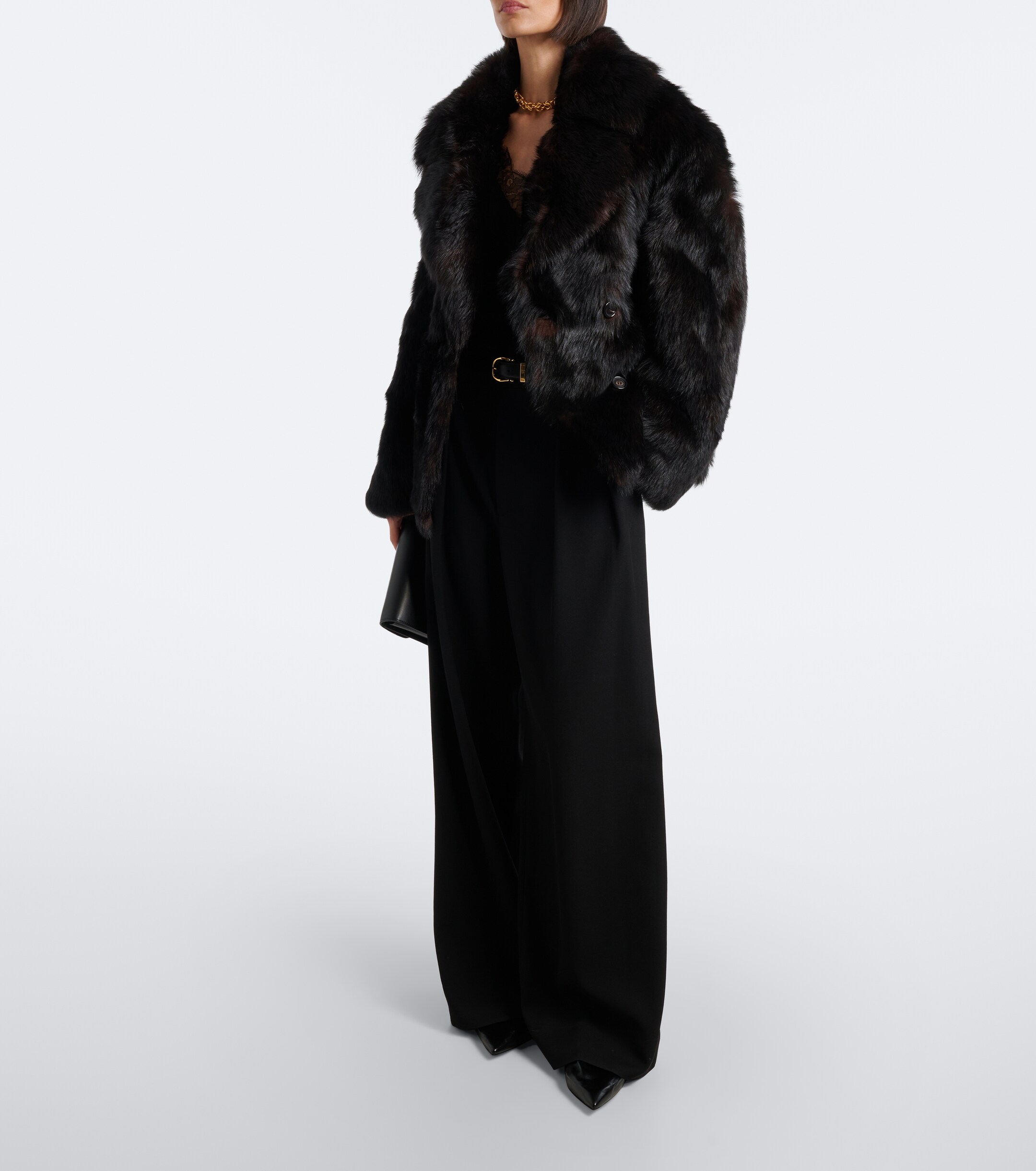 Nili Lotan Nili Lotan Cleophee double-breasted shearling jacket