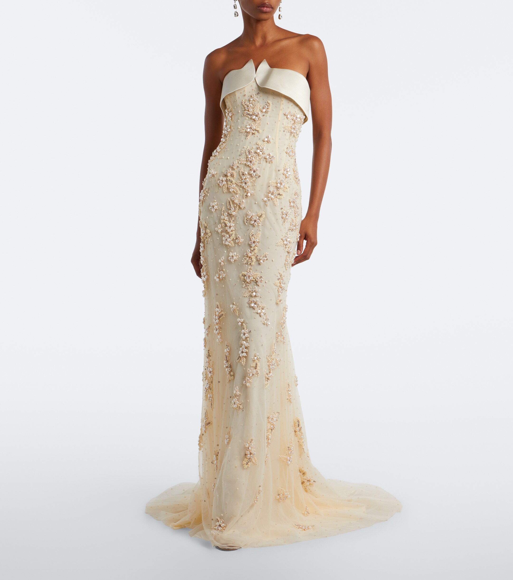 GEORGES HOBEIKA Georges Hobeika Embellished tulle bustier gown