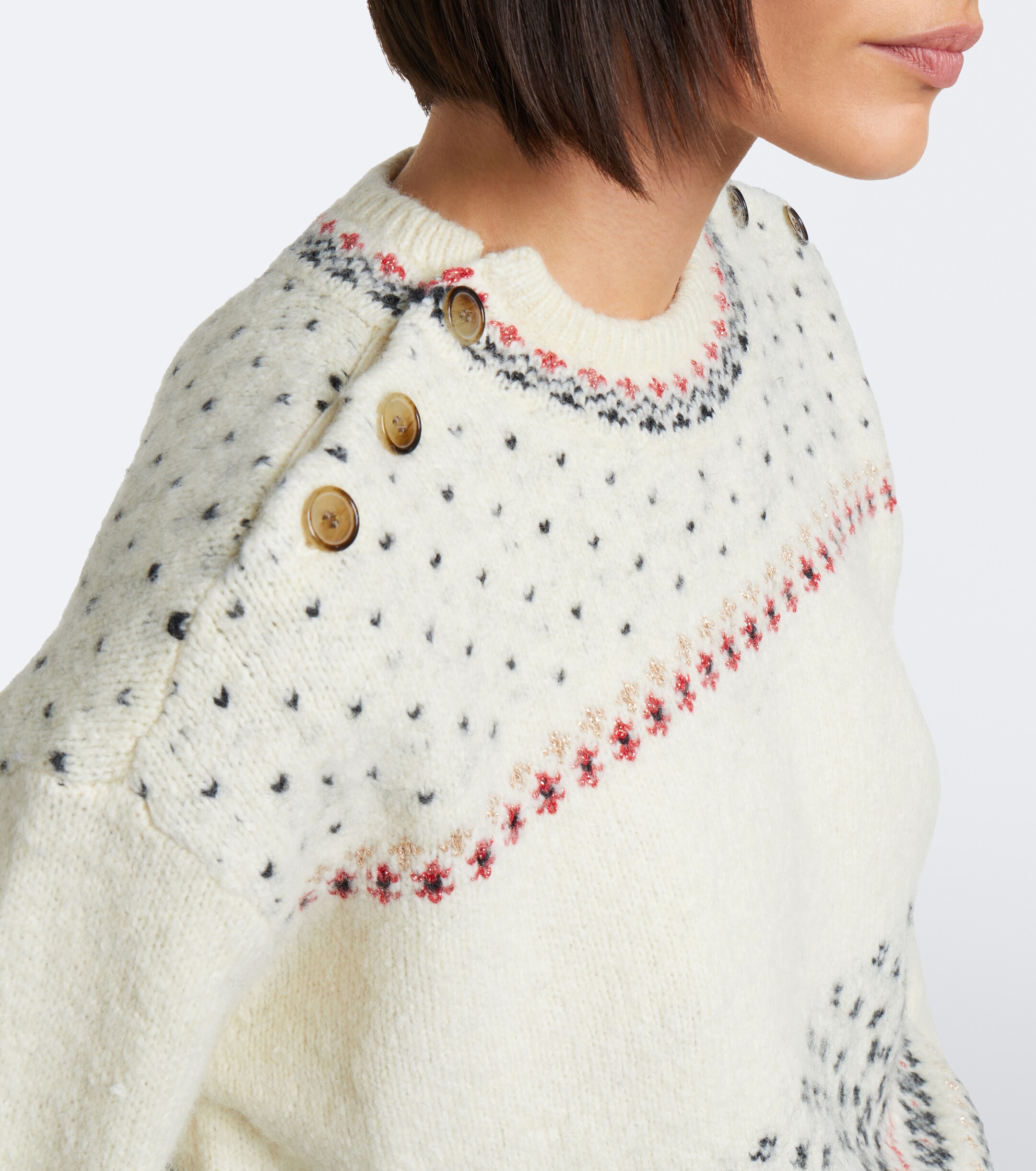 Marant Étoile Marant Etoile Zoe Fair Isle cotton and wool-blend sweater