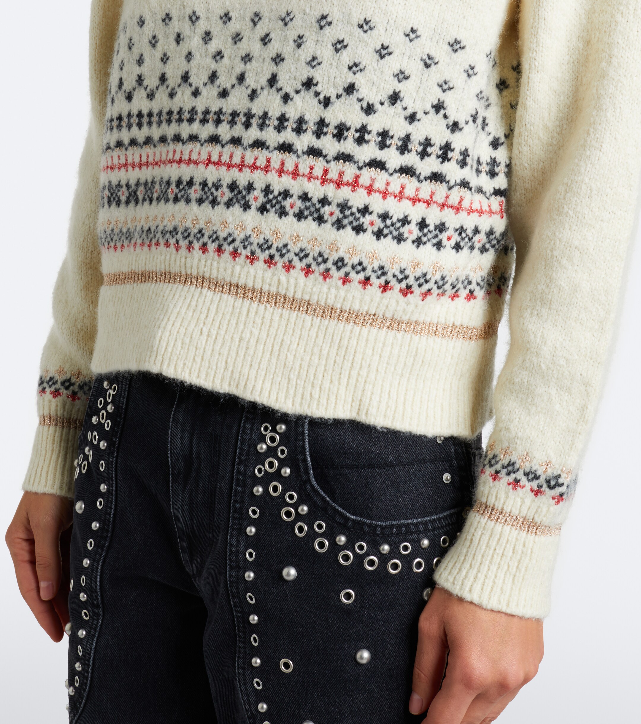 Marant Étoile Marant Etoile Zoe Fair Isle cotton and wool-blend sweater
