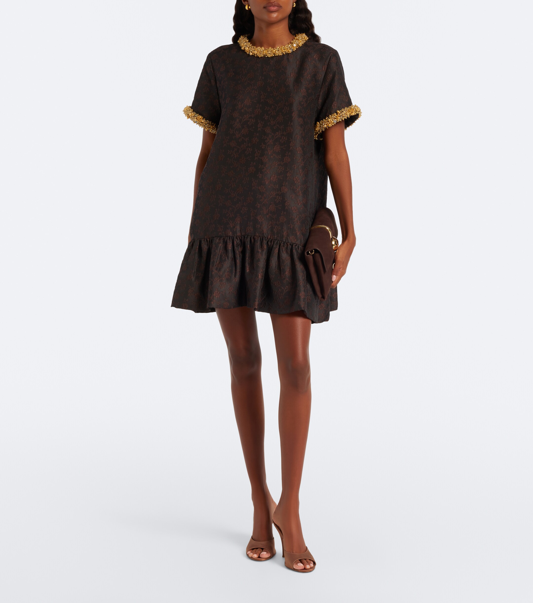 SIMKHAI Simkhai Alison embellished jacquard minidress
