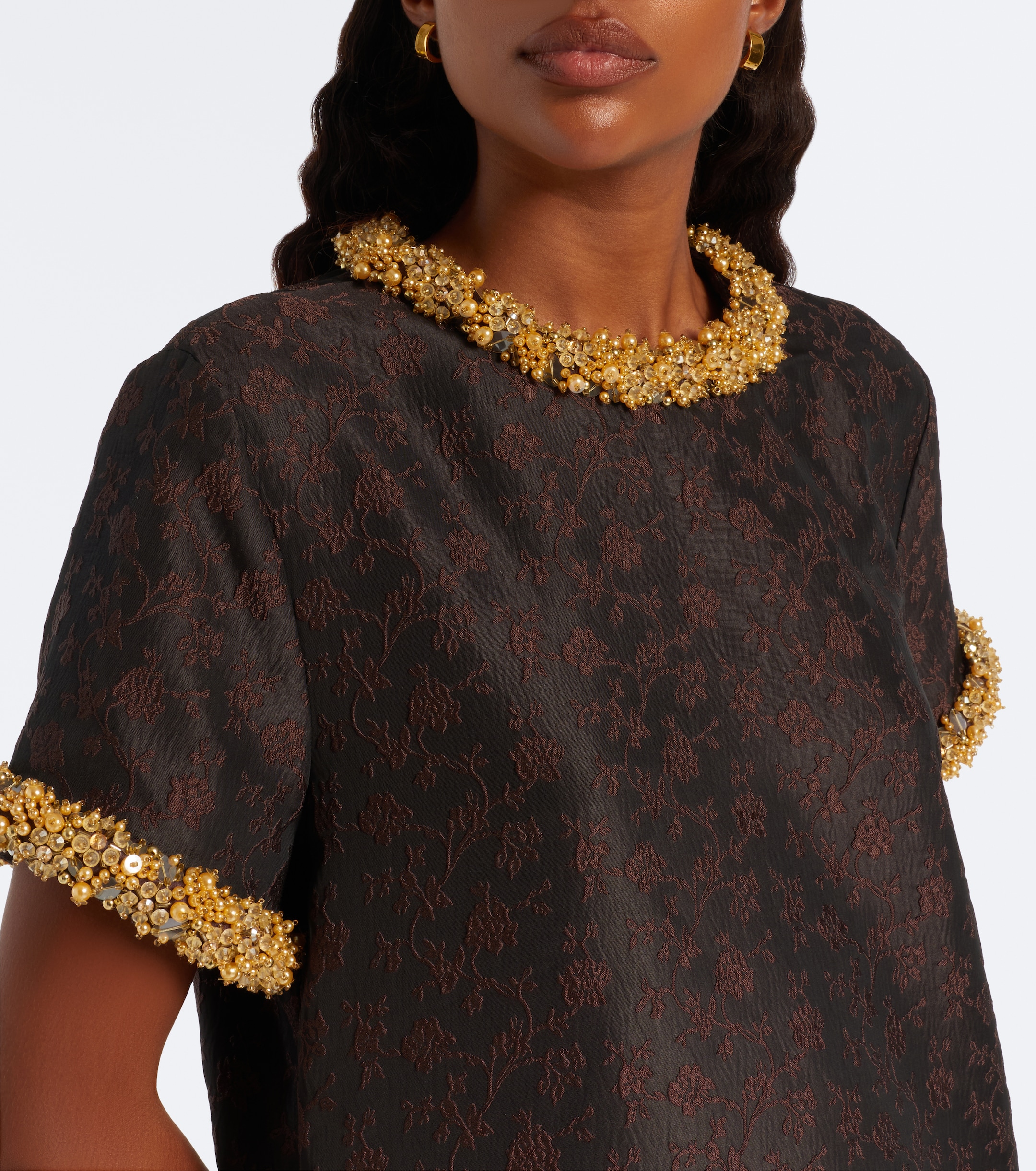 SIMKHAI Simkhai Alison embellished jacquard minidress