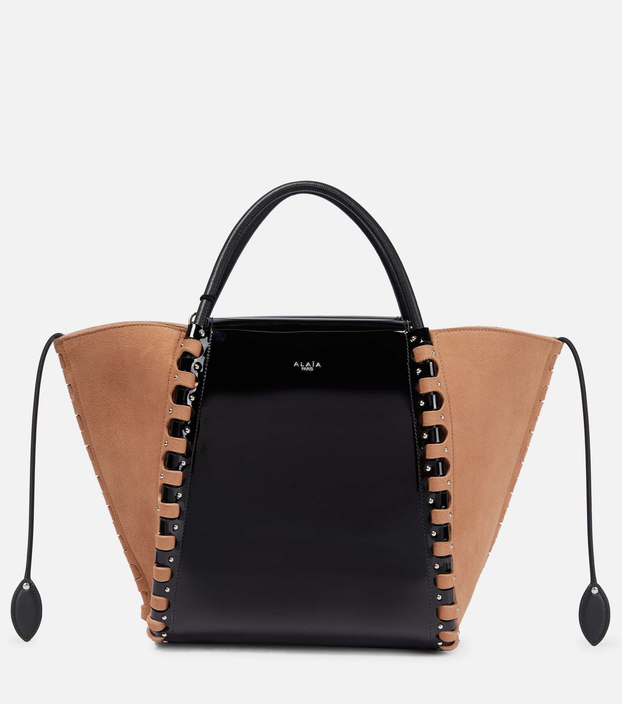 Alaïa Hinge Medium suede and leather tote
