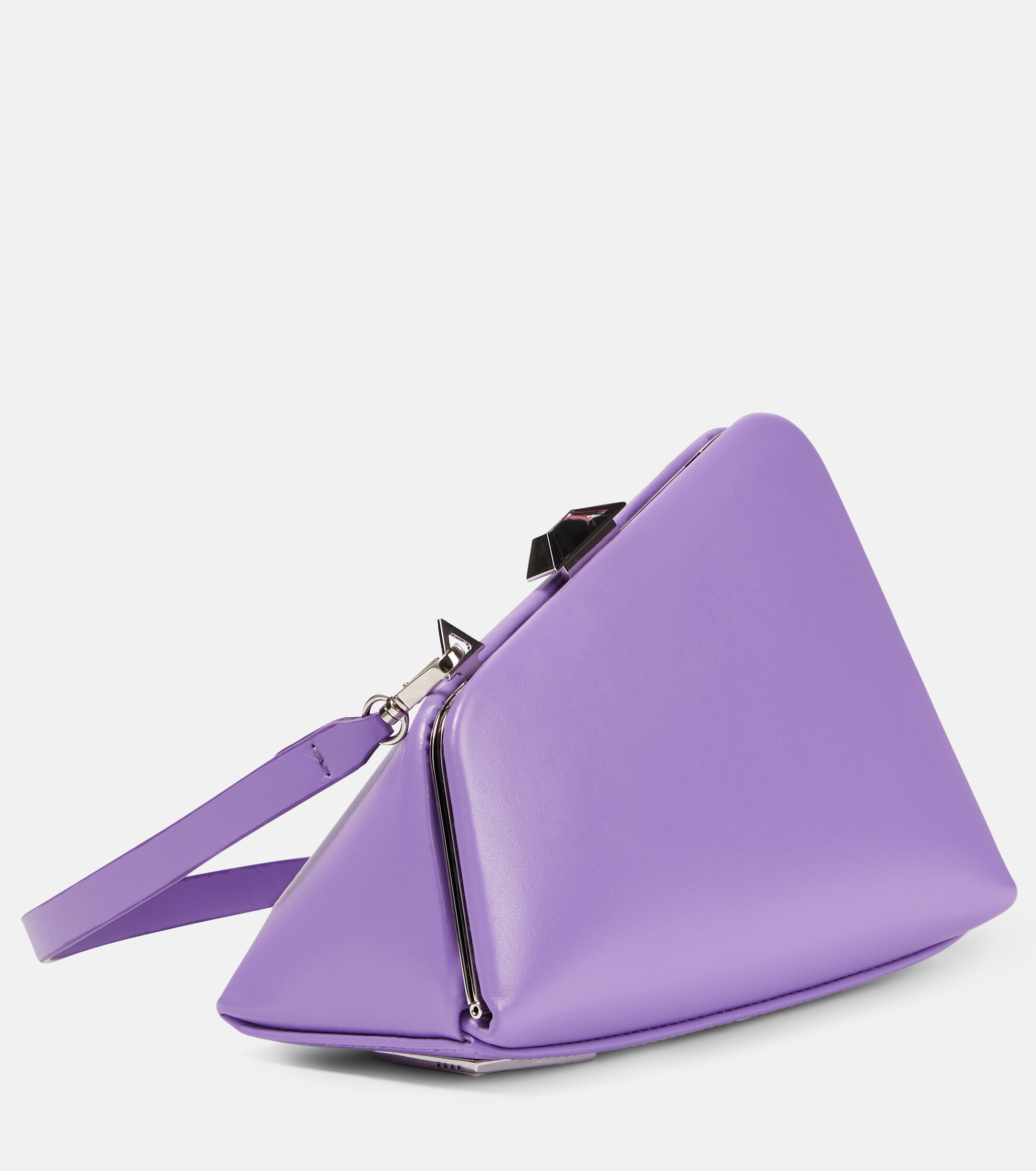 THE ATTICO Midnight Mini embellished leather clutch