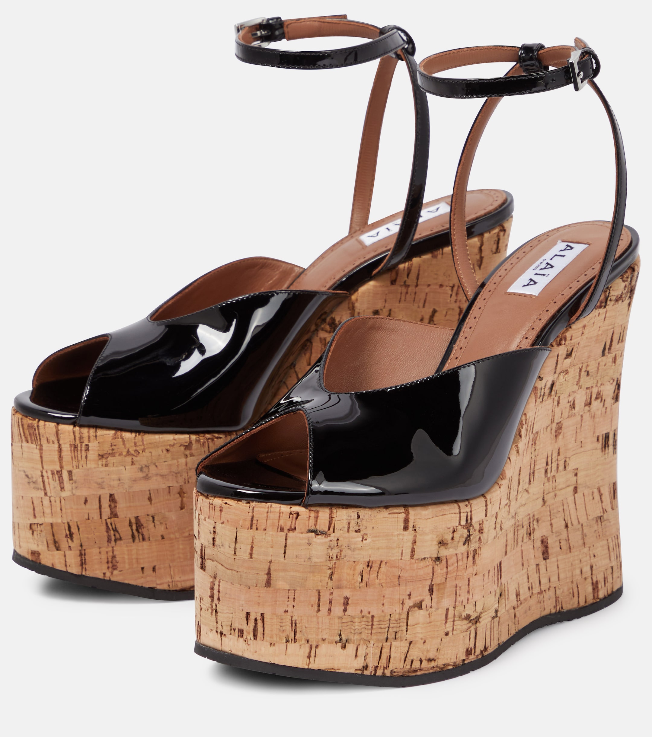 Alaïa Patent leather wedge sandals