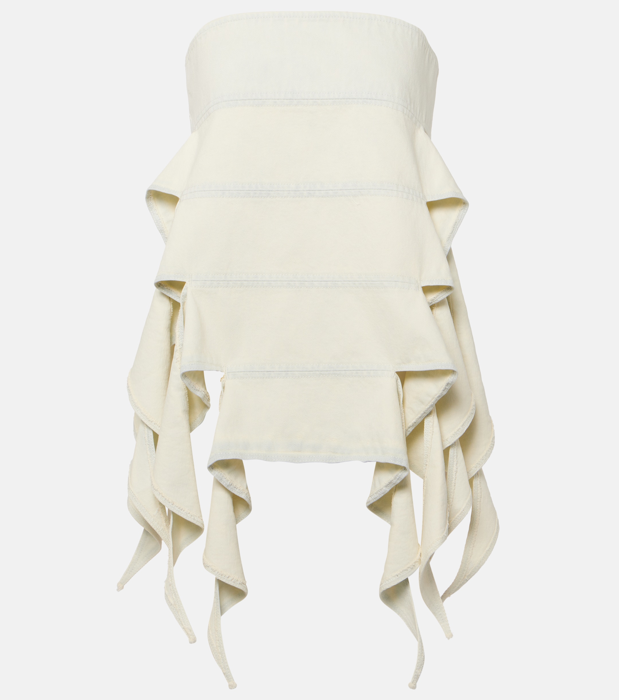 Y/Project Bug off-shoulder denim top