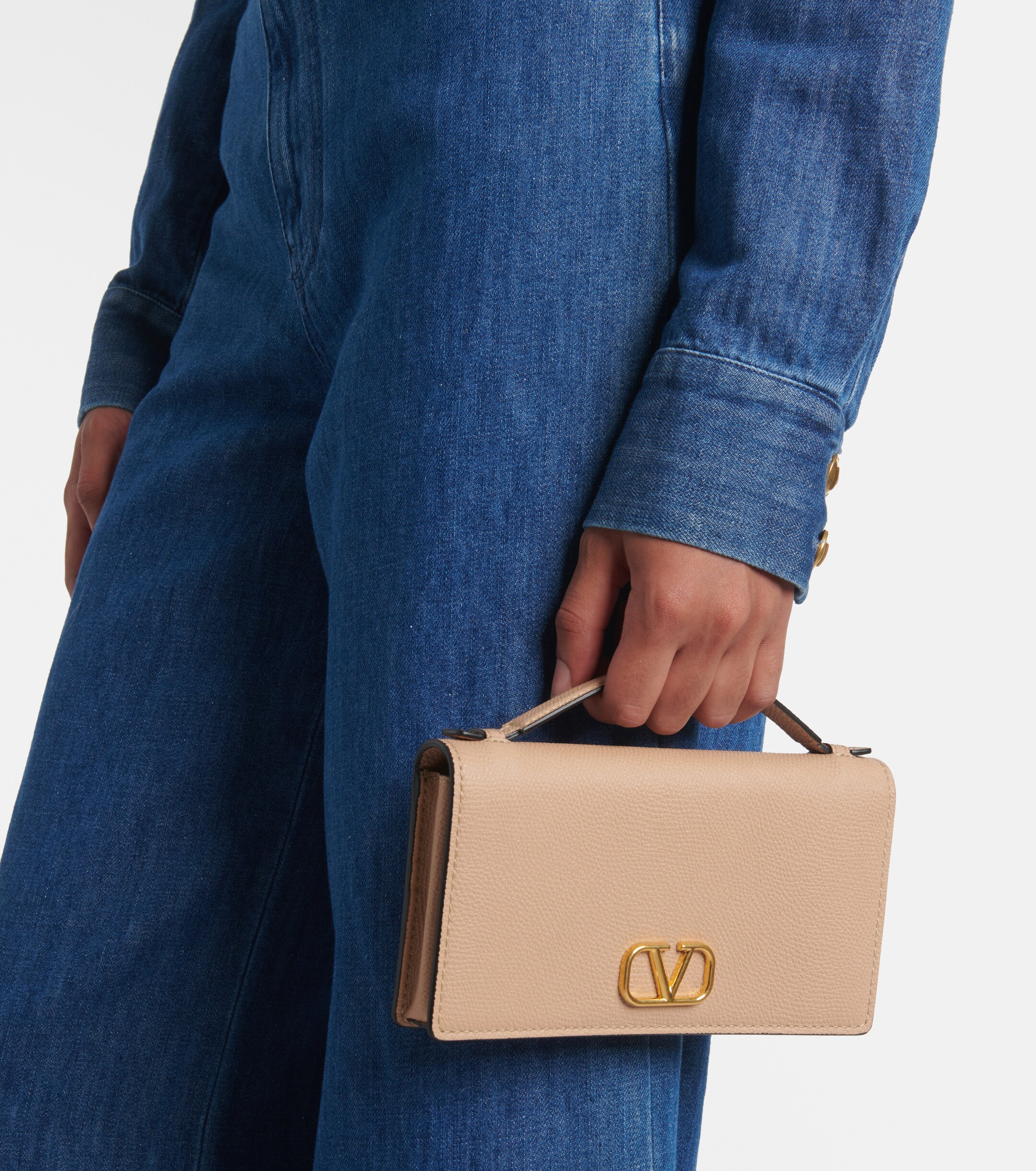 Valentino Garavani VLogo leather wallet on chain thumbnail