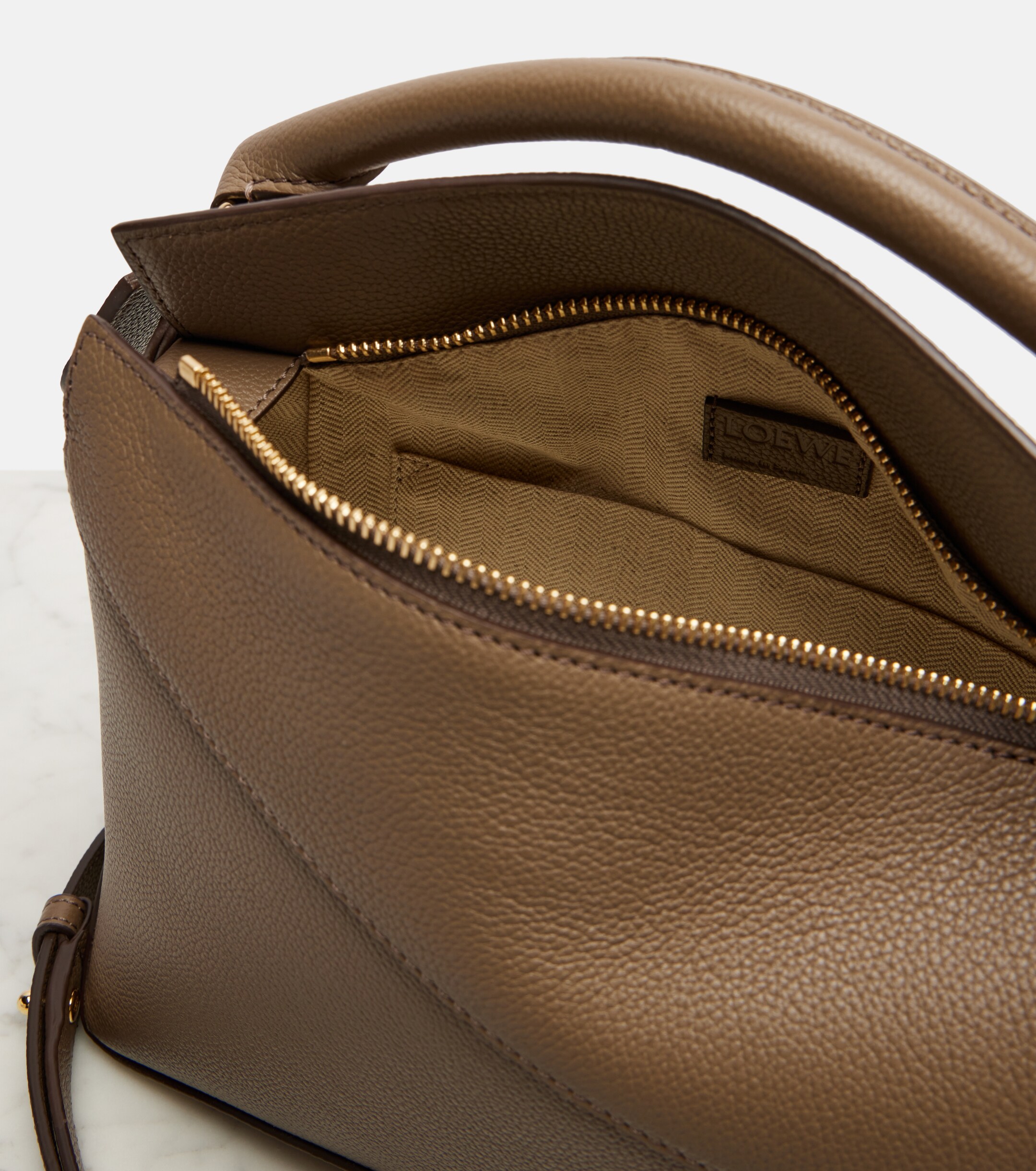 Loewe Puzzle Edge Small leather top-handle bag