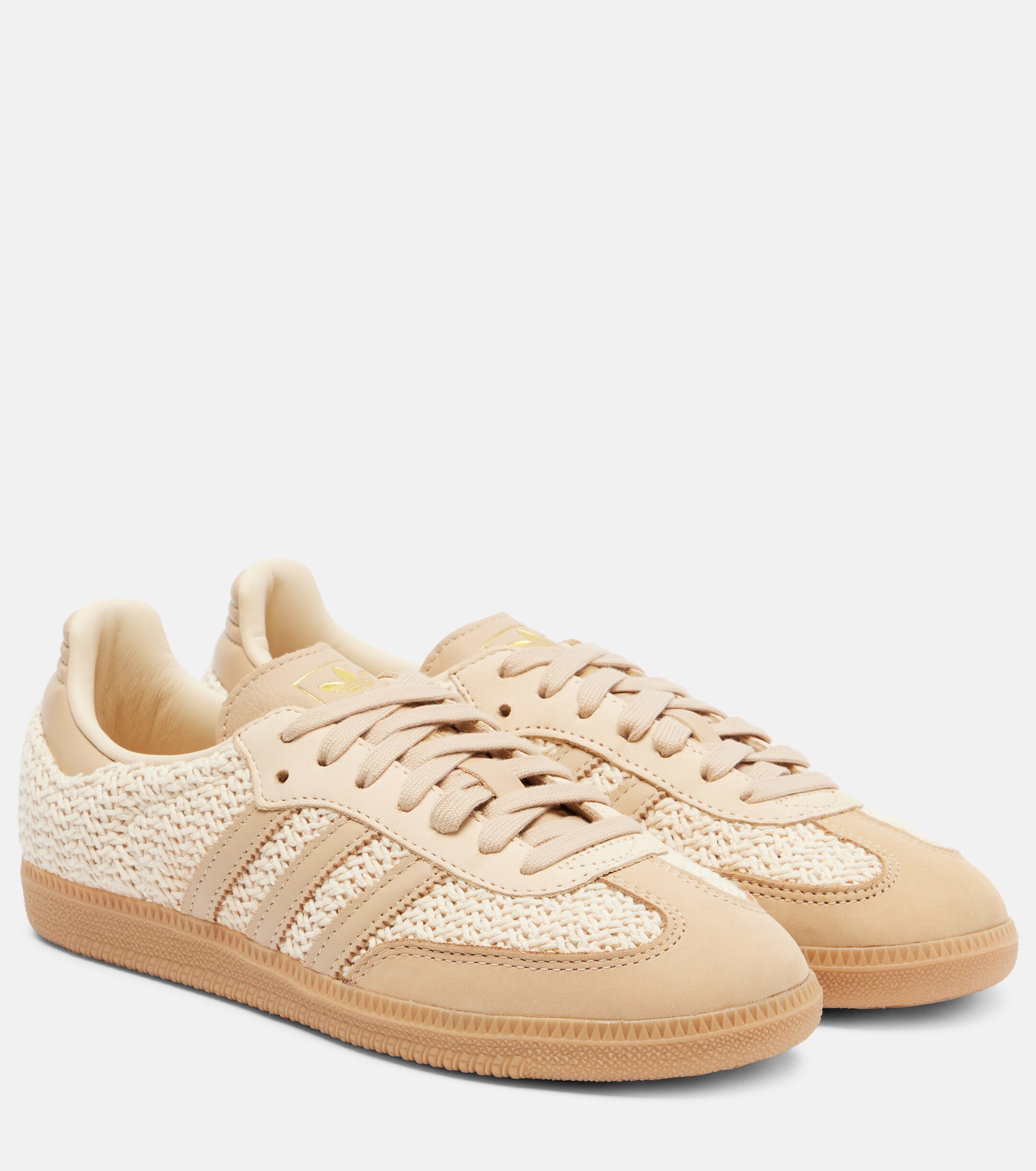 adidas Samba OG leather-trimmed sneakers