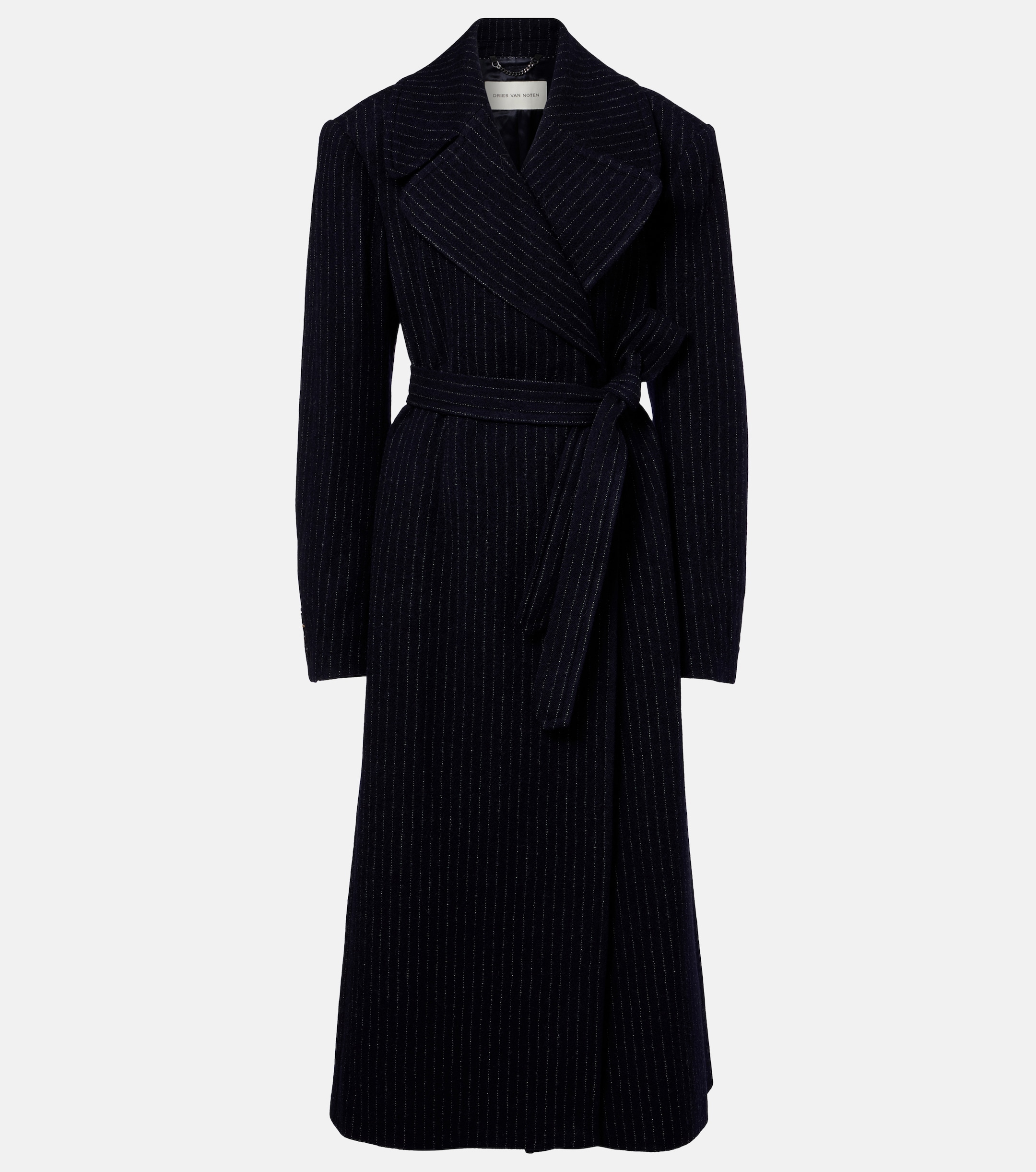 梟*雄様 DRIES VAN NOTTEN BELTED WOOL COAT DRIES VAN NOTEN Belted hooded double-breasted coat | NET-A-PORTER