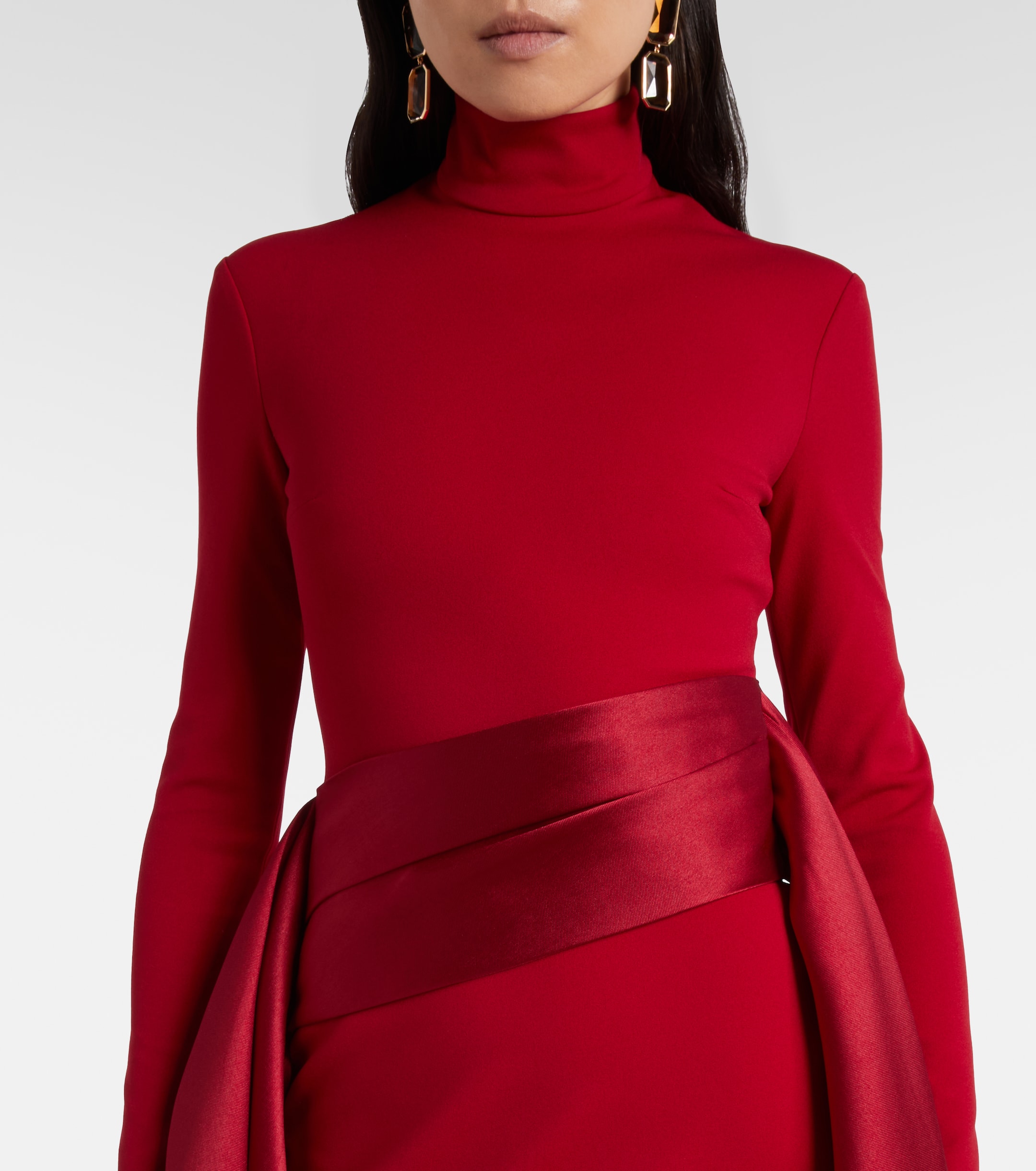 Solace London Olivia satin-trimmed gown thumbnail