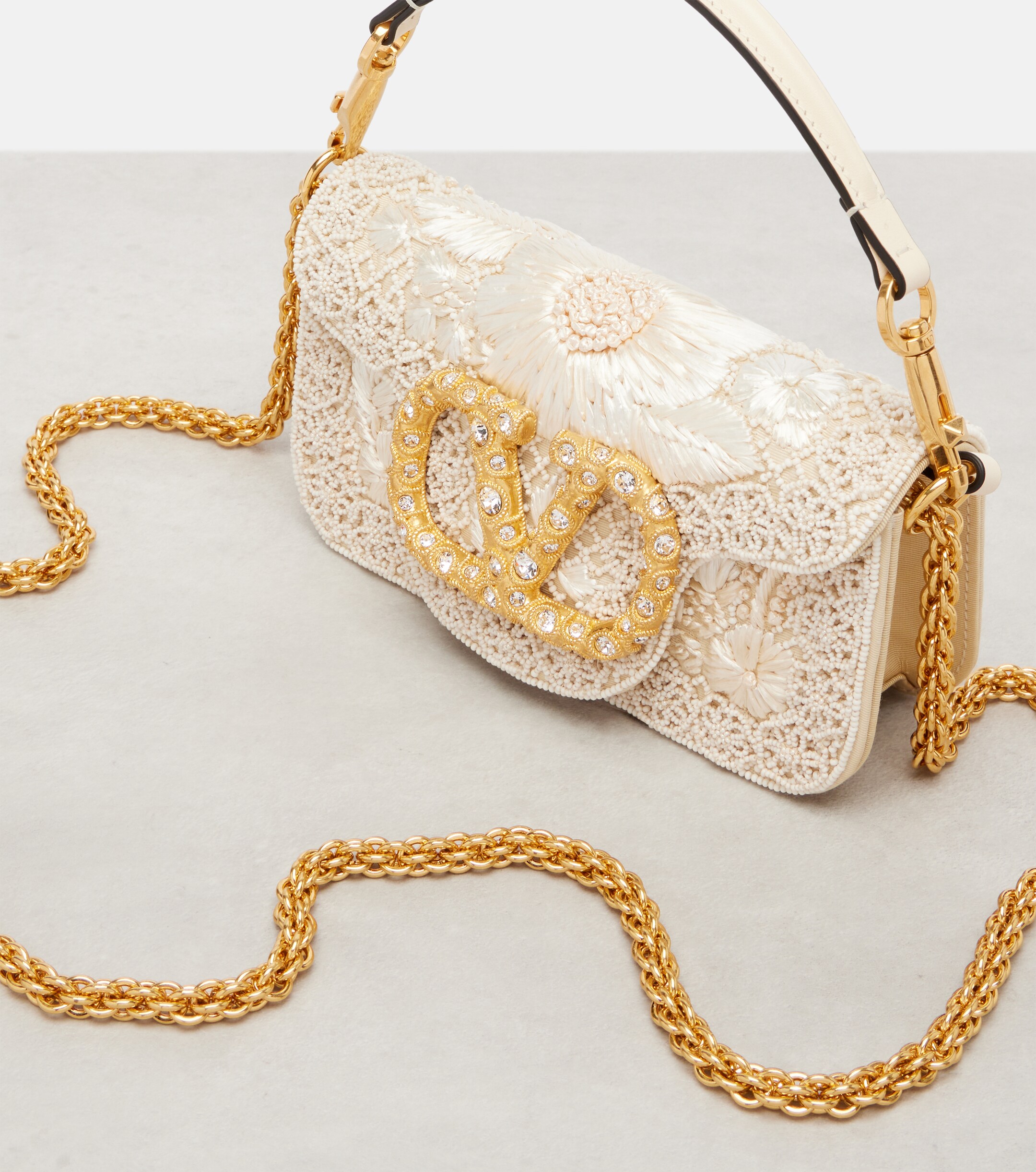 Valentino Garavani Locò Small embellished shoulder bag thumbnail