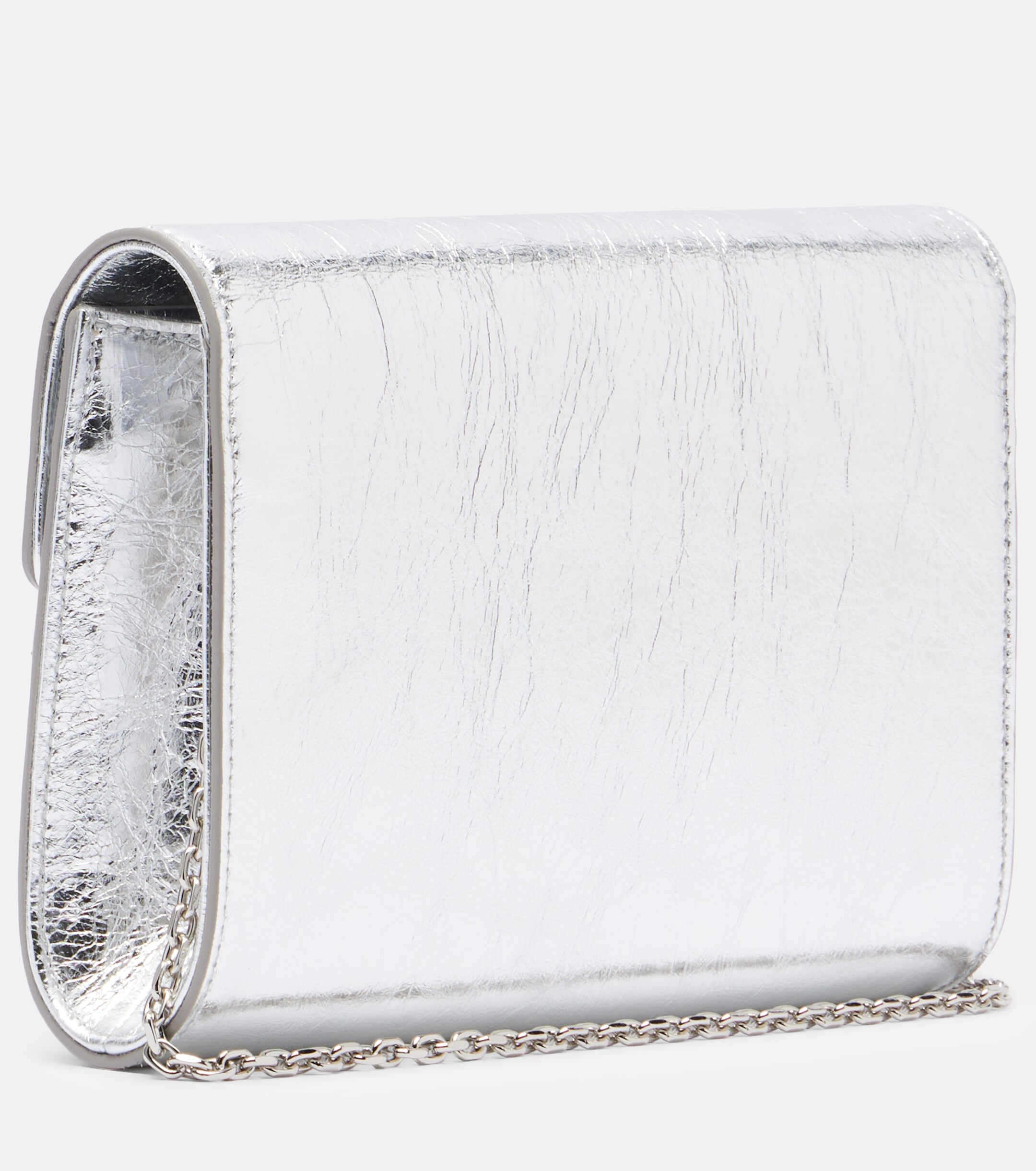 ROGER VIVIER Efflorescence Mini metallic leather clutch