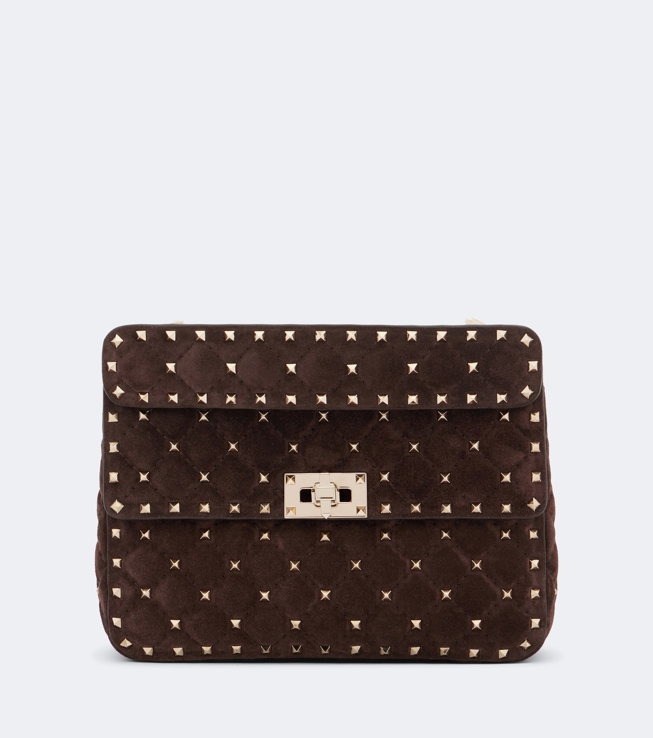 Valentino Garavani Rockstud Spike Medium suede top-handle bag