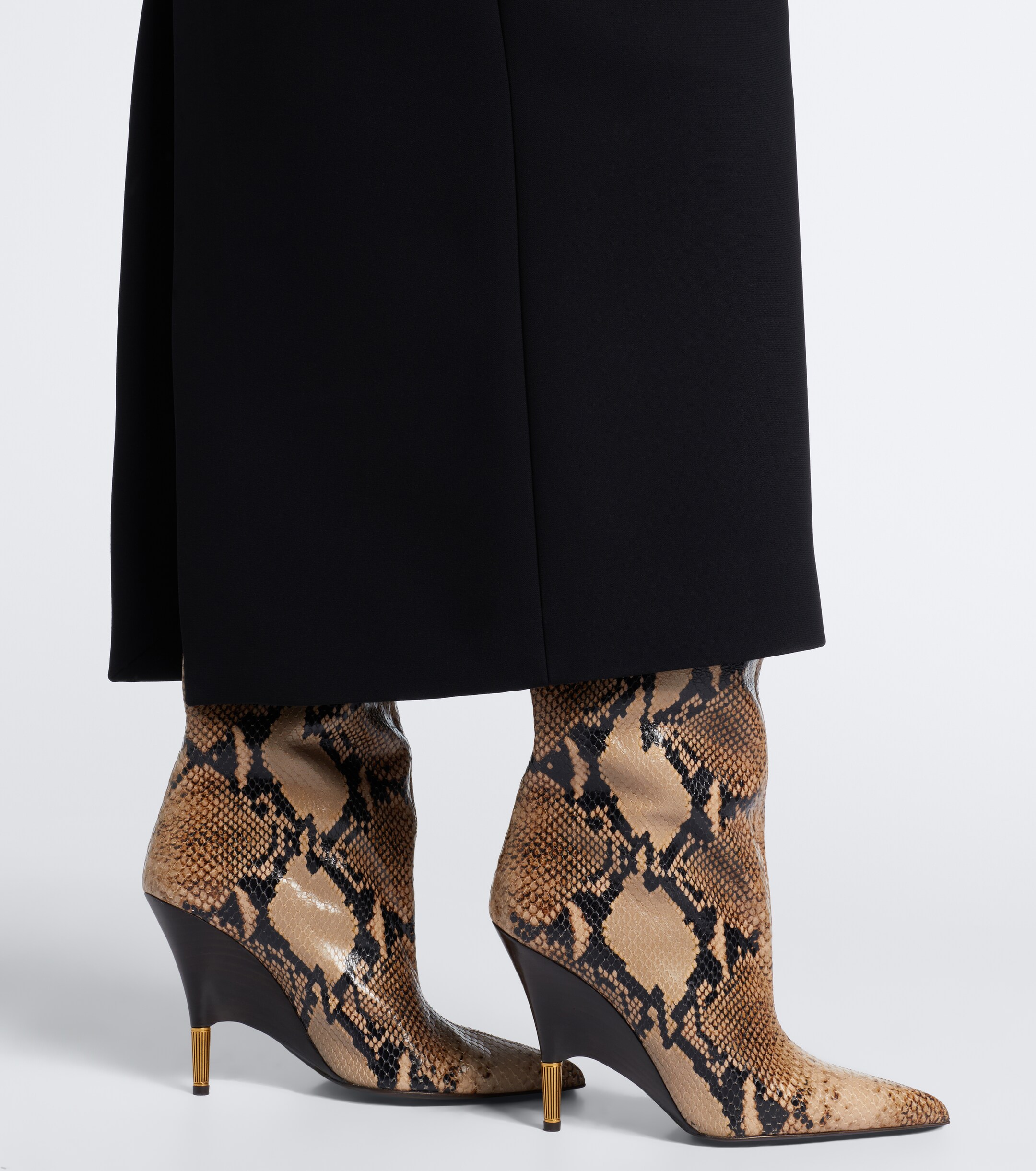 KHAITE Khaite Bella snake-effect leather knee-high boots