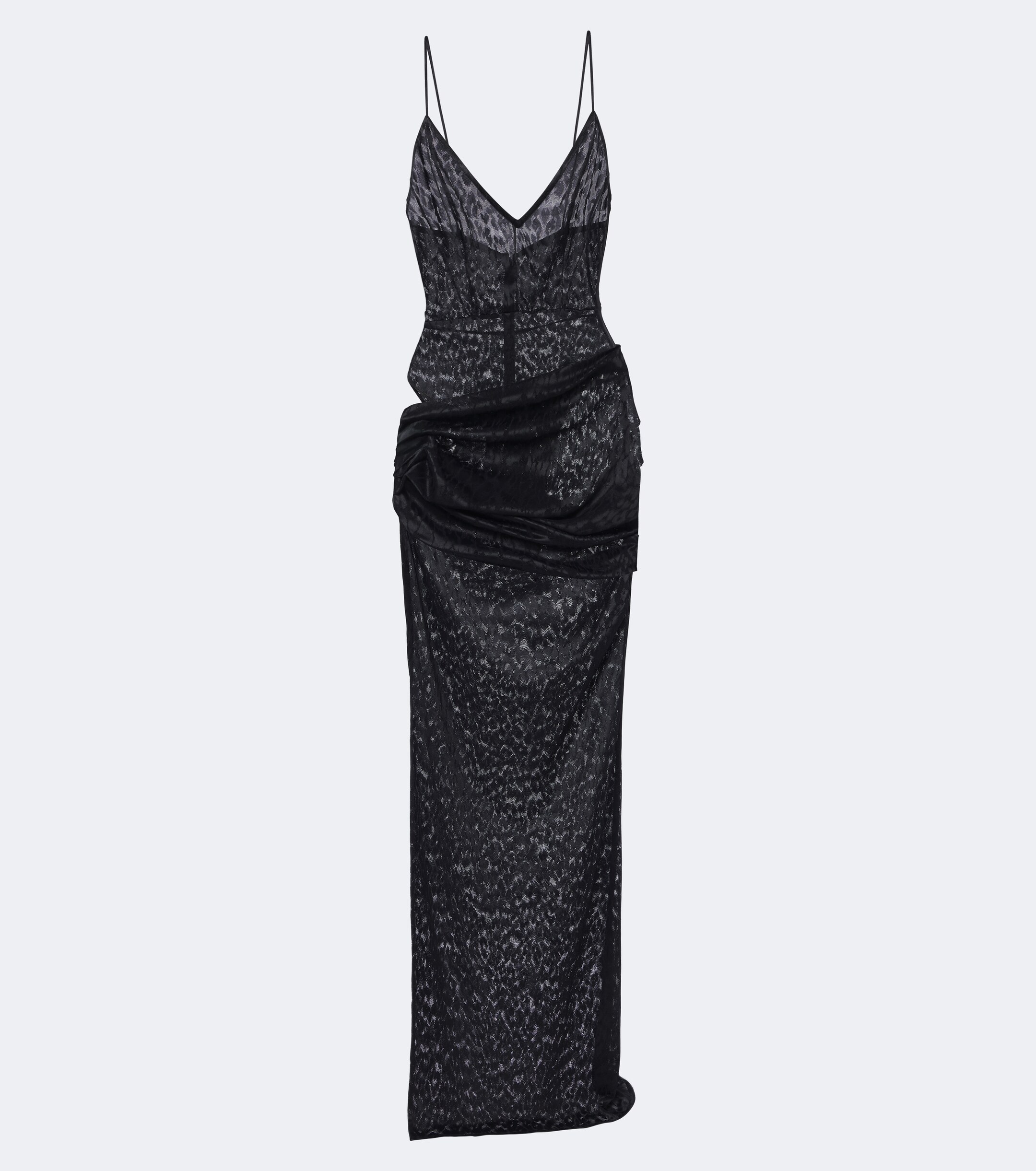 Alex Perry Alex Perry Draped leopard-print lace maxi dress