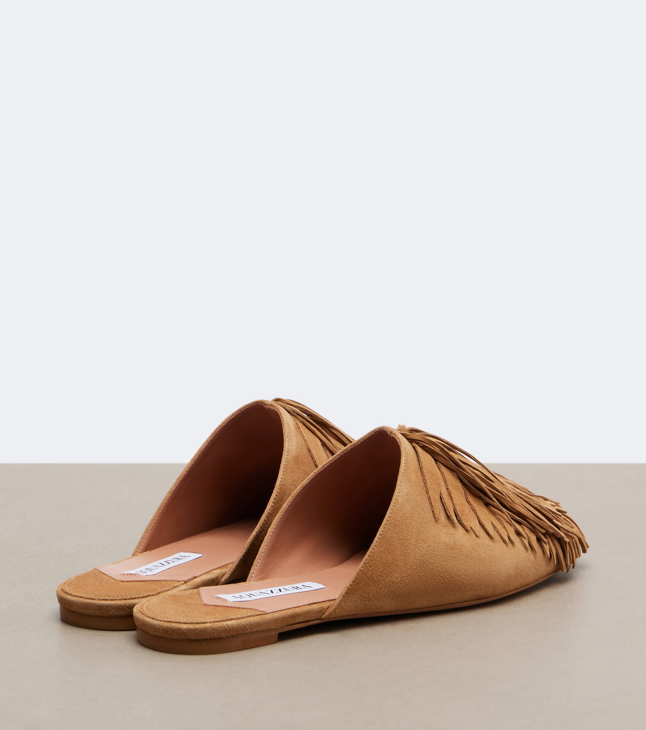 AQUAZZURA Aquazzura Maverick fringed suede mules