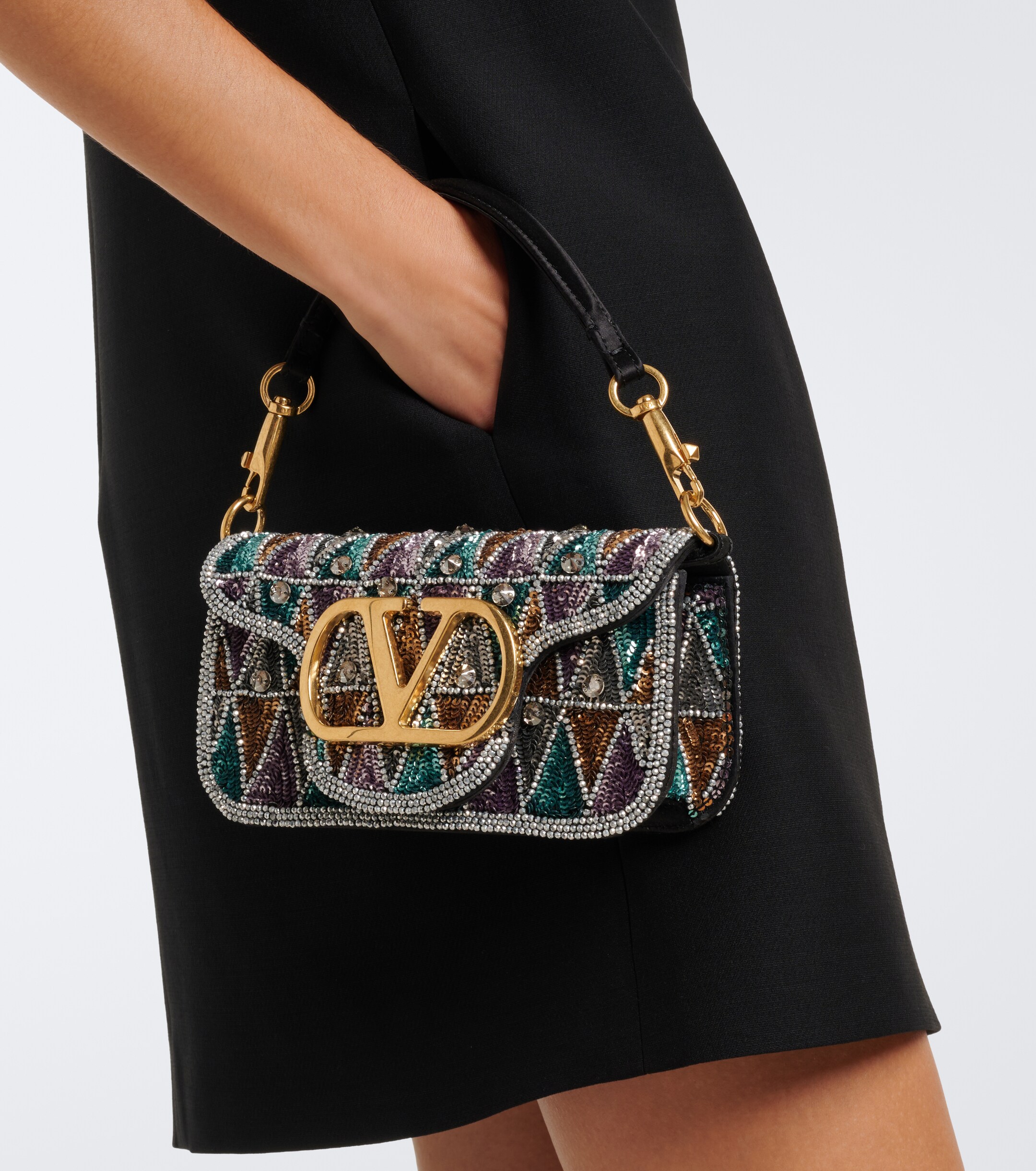 Valentino Garavani Loco Small embellished shoulder bag thumbnail