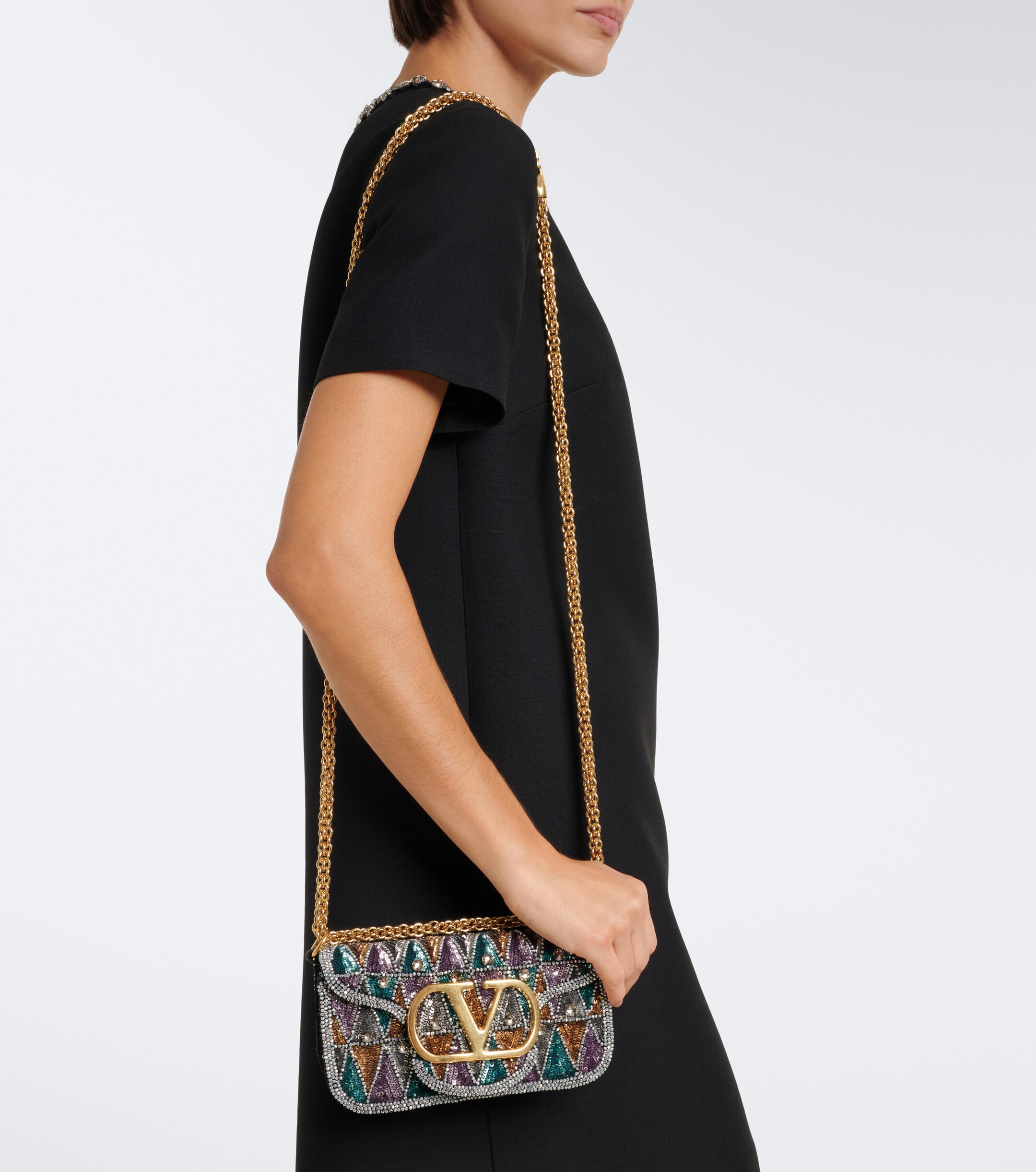 Valentino Garavani Loco Small embellished shoulder bag thumbnail