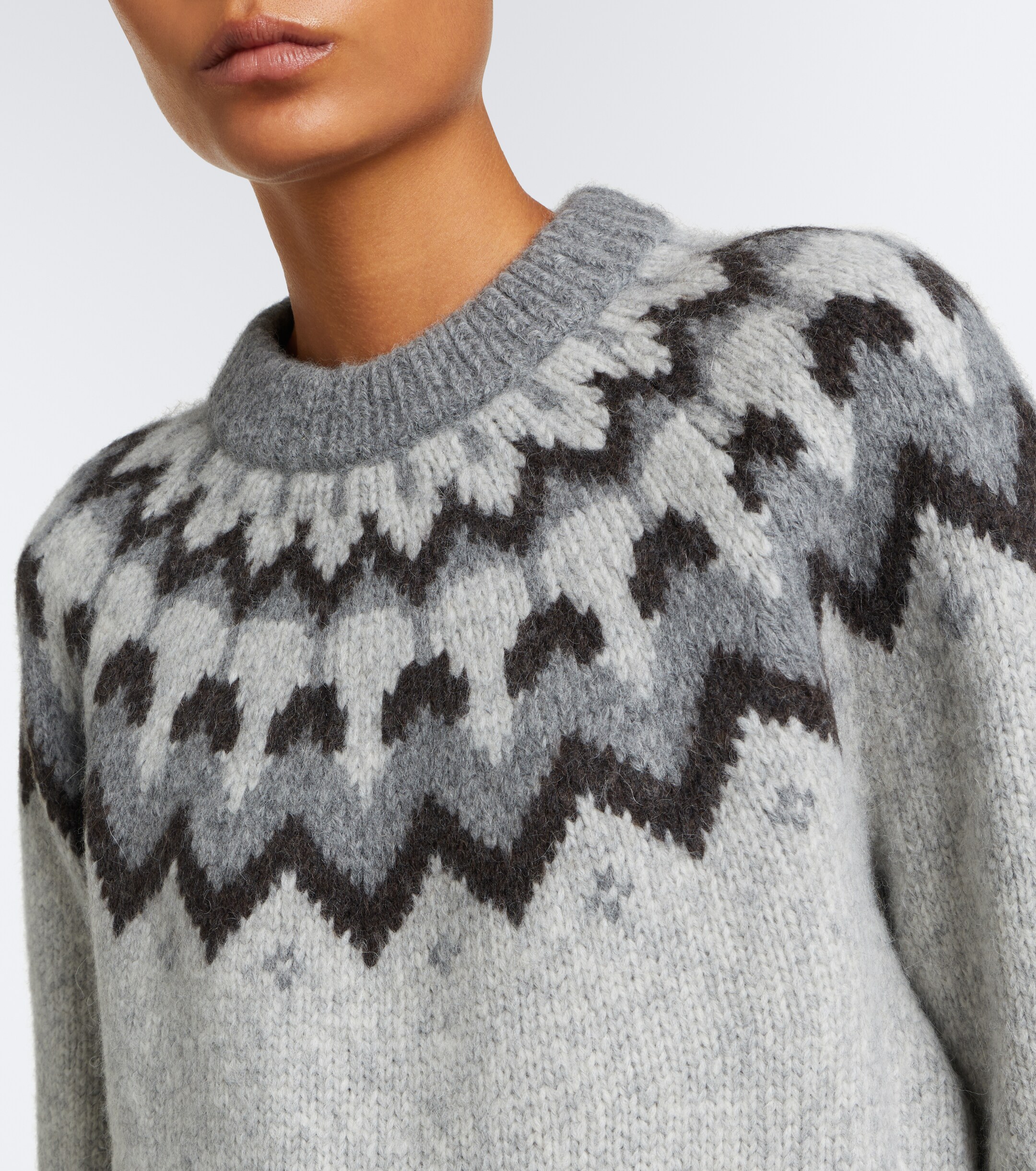 Nili Lotan Nili Lotan Alan Fair Isle alpaca and wool-blend sweater