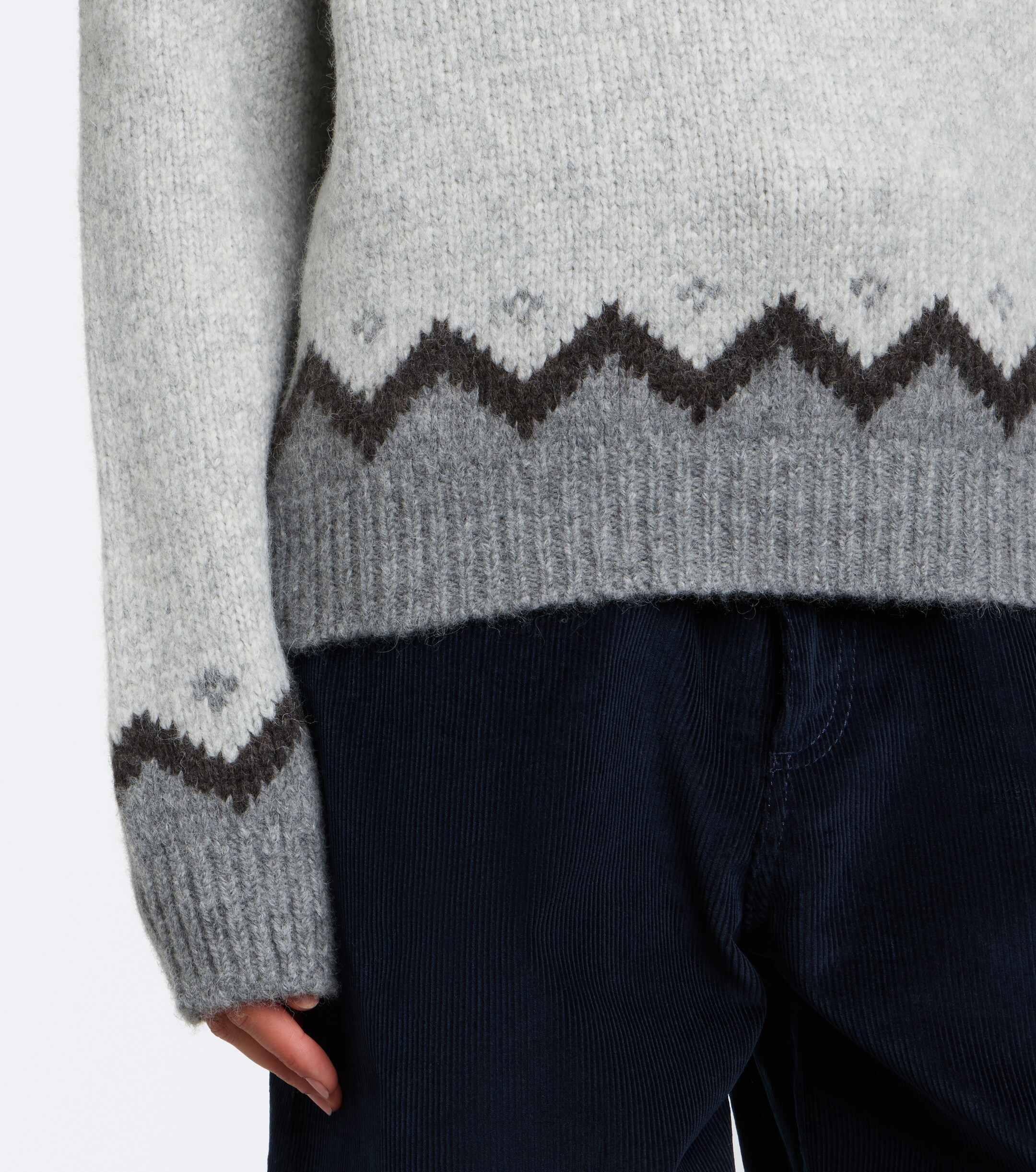 Nili Lotan Nili Lotan Alan Fair Isle alpaca and wool-blend sweater