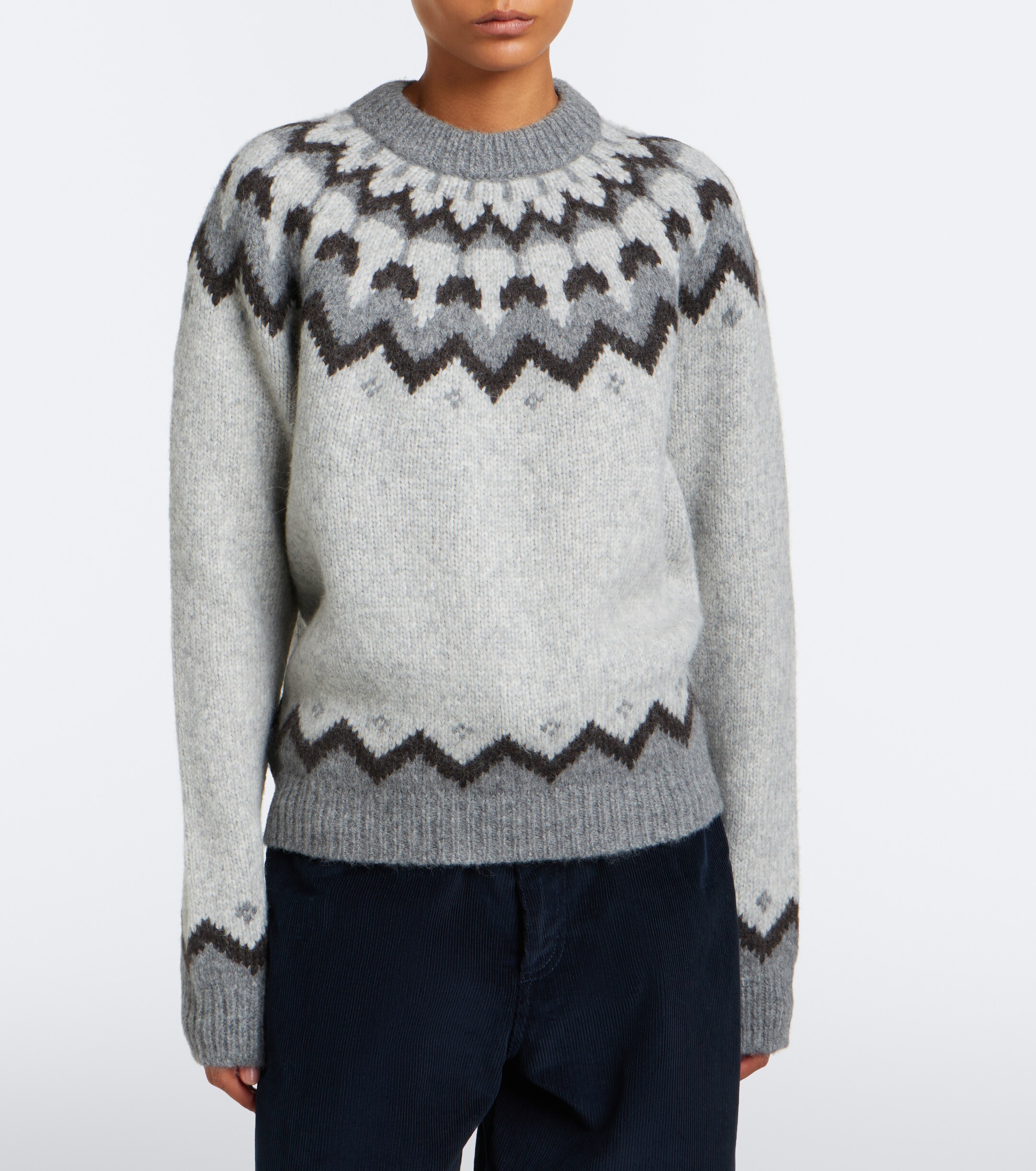 Nili Lotan Nili Lotan Alan Fair Isle alpaca and wool-blend sweater