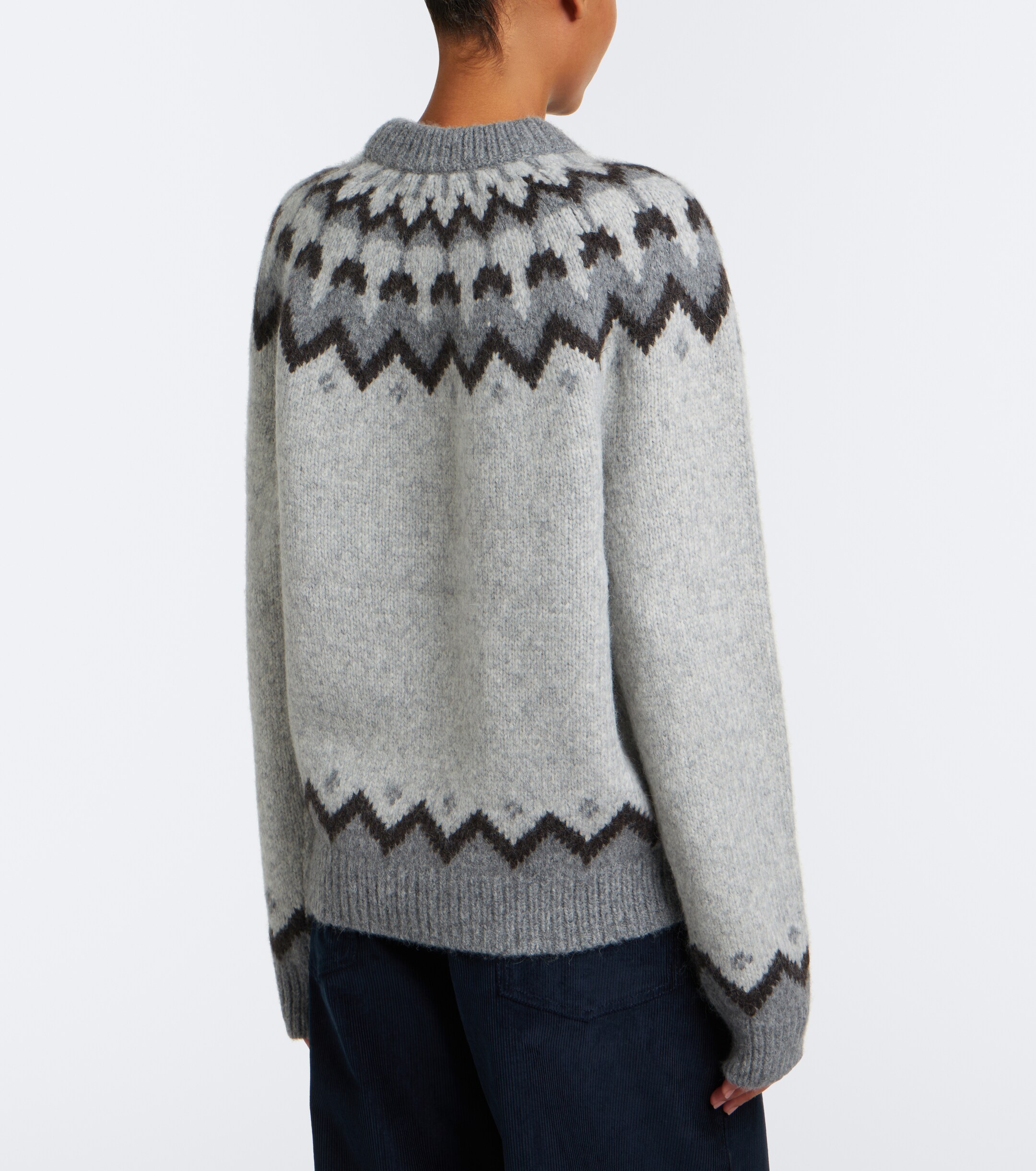 Nili Lotan Nili Lotan Alan Fair Isle alpaca and wool-blend sweater