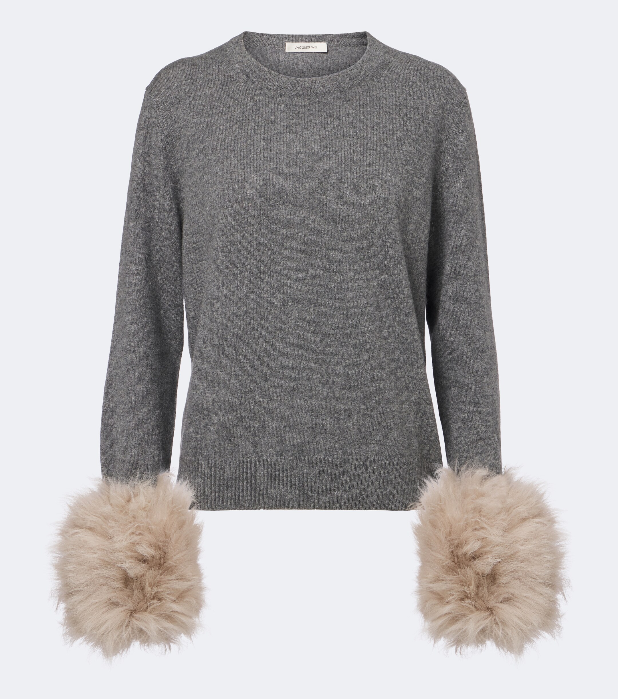 Jacques Wei Jacques Wei Wool-trimmed cashmere sweater
