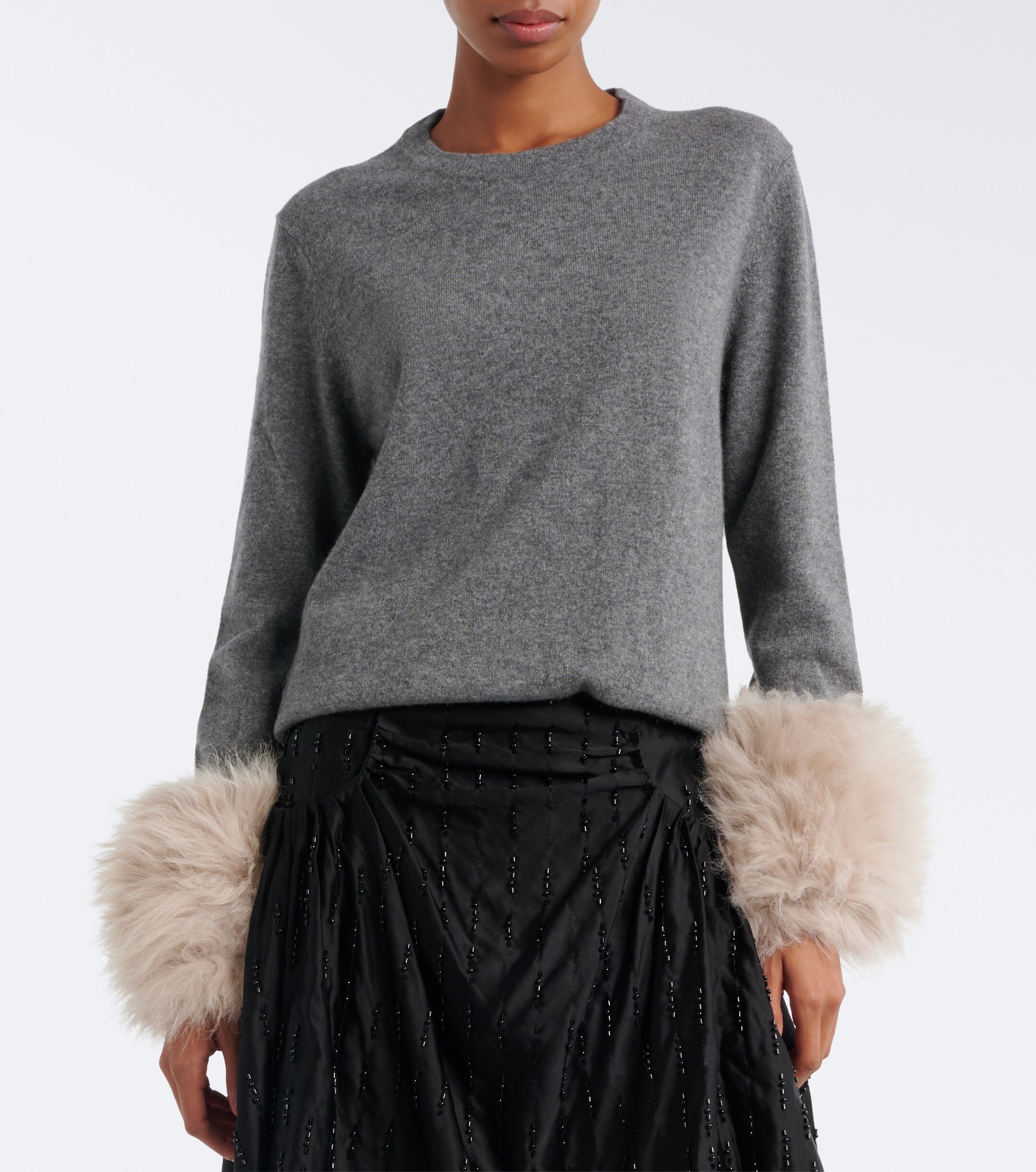 Jacques Wei Jacques Wei Wool-trimmed cashmere sweater
