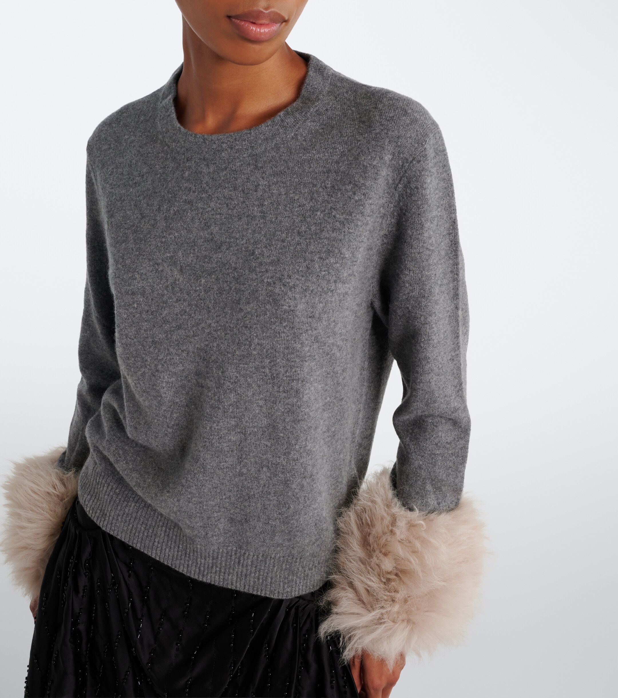 Jacques Wei Jacques Wei Wool-trimmed cashmere sweater