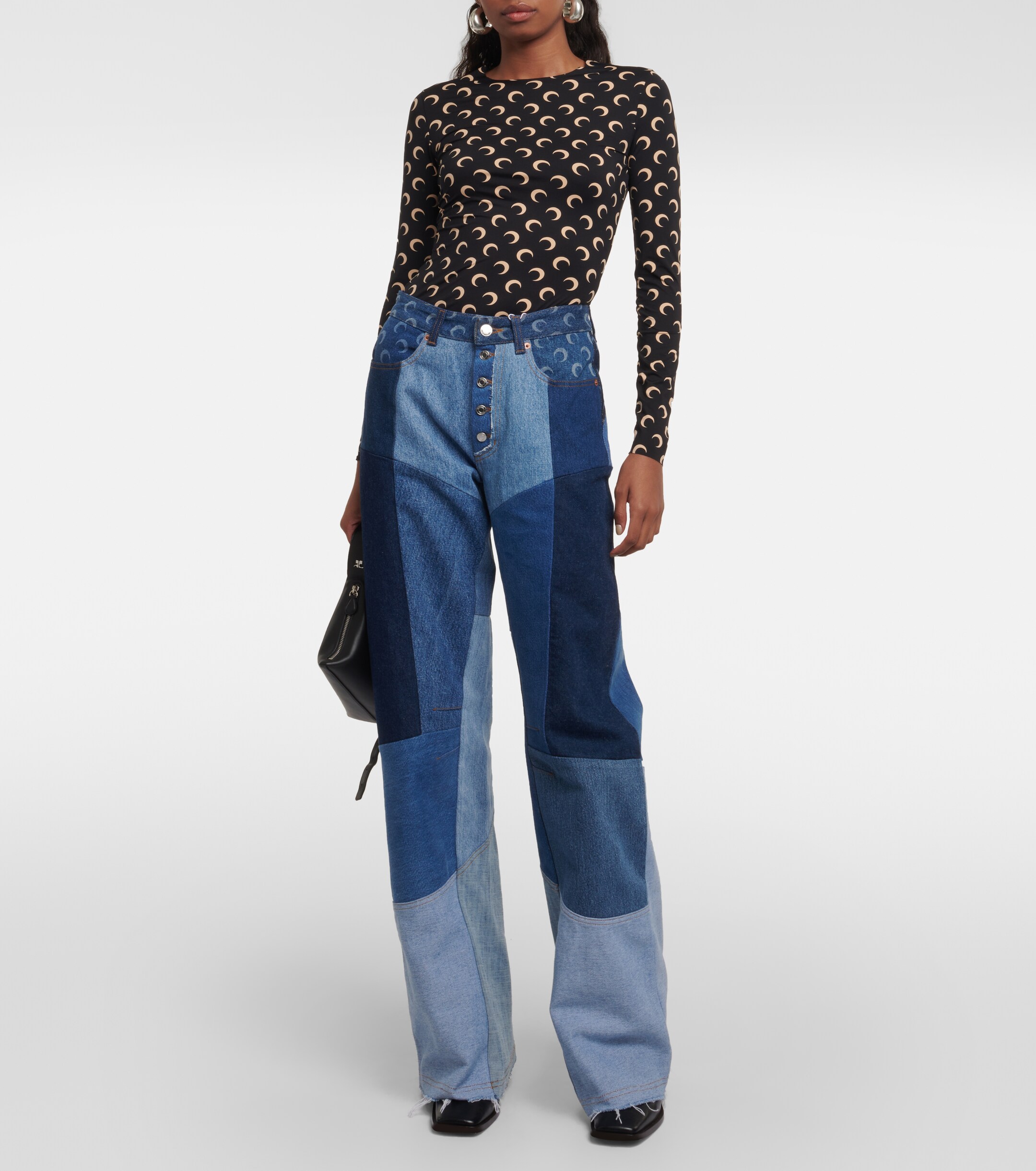 Marine Serre - Printed jersey top | Plush