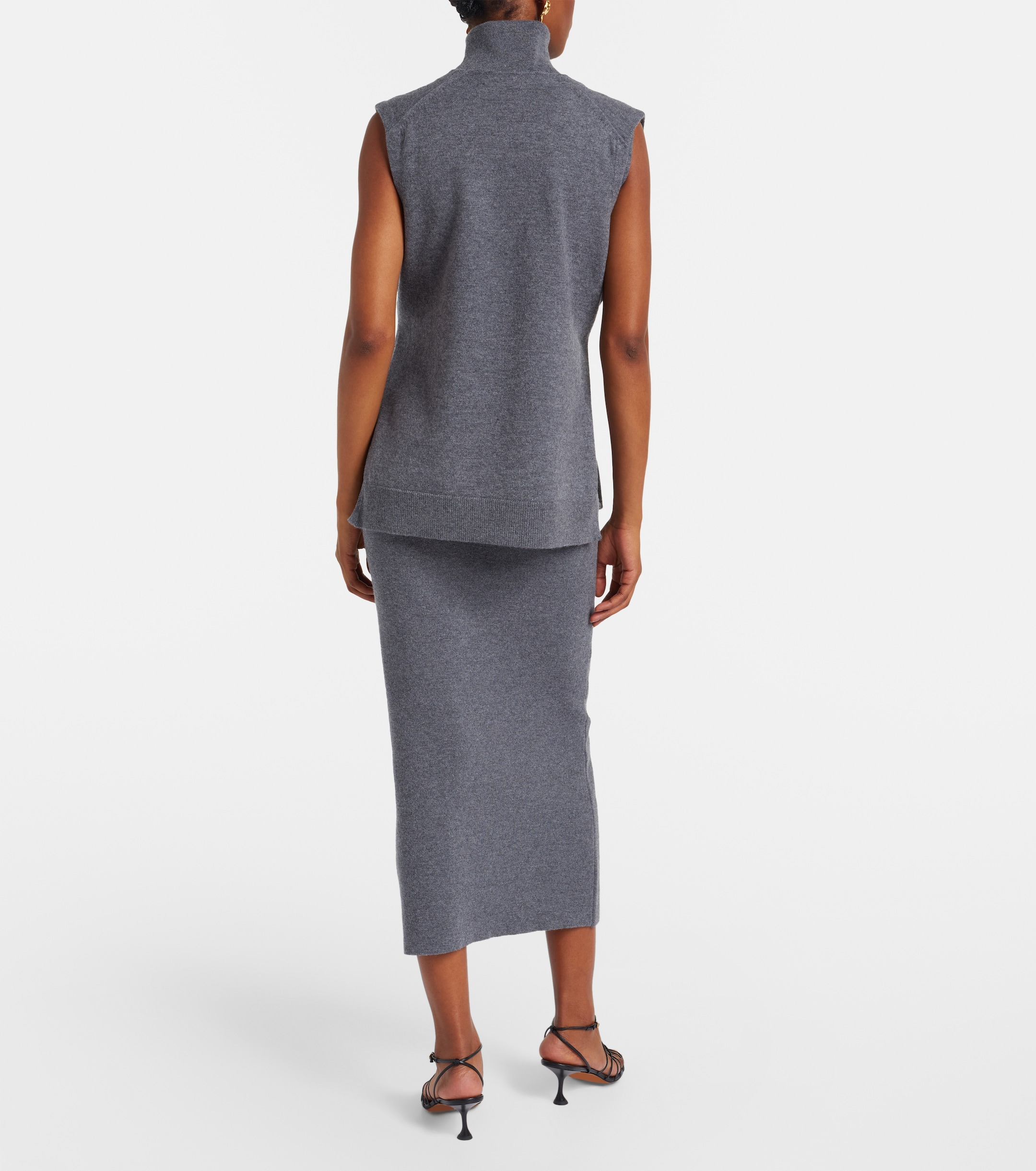 Róhe Layered wool and cashmere-blend midi dress thumbnail