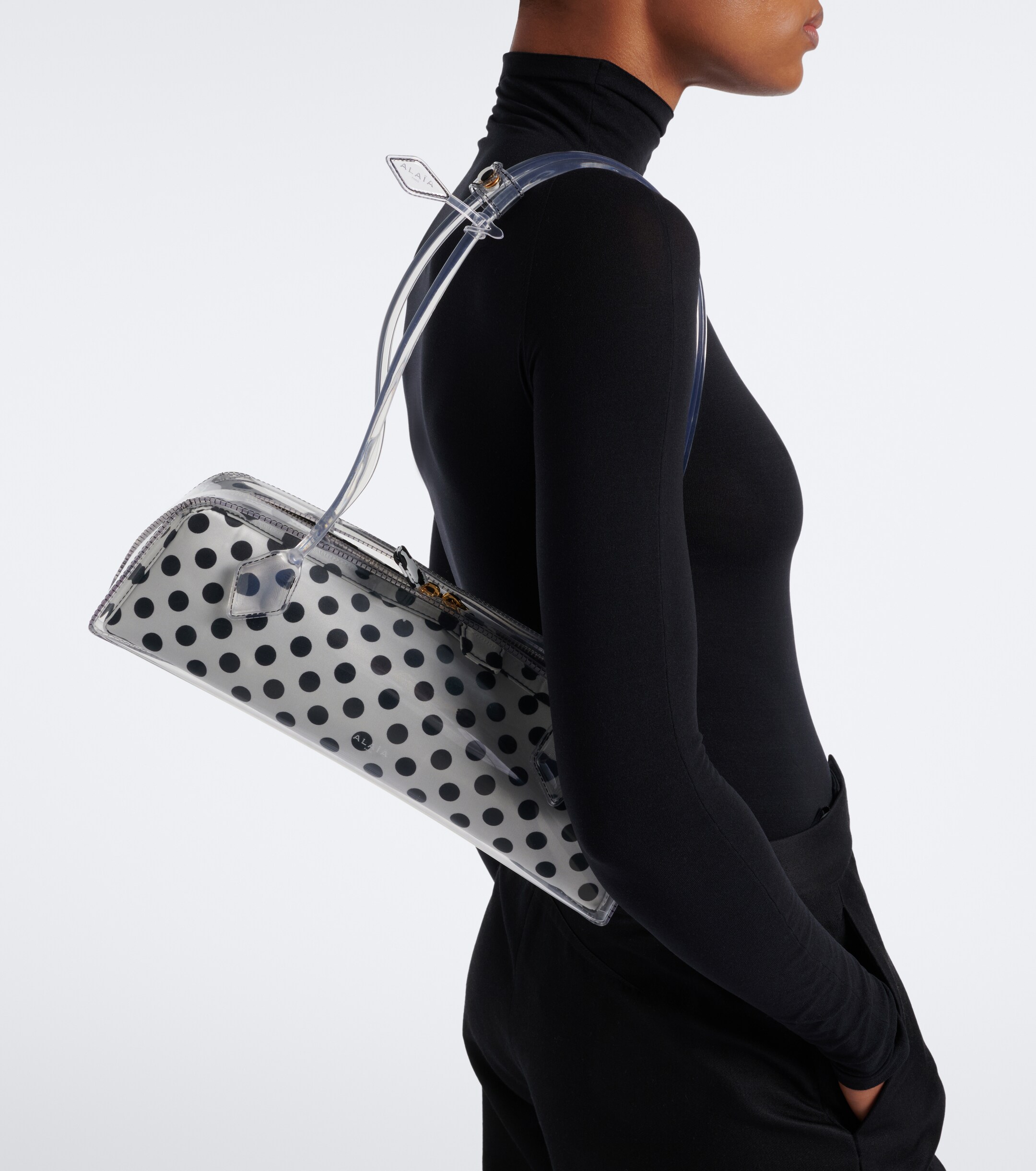 Alaïa Le Teckel Medium polka-dot shoulder bag