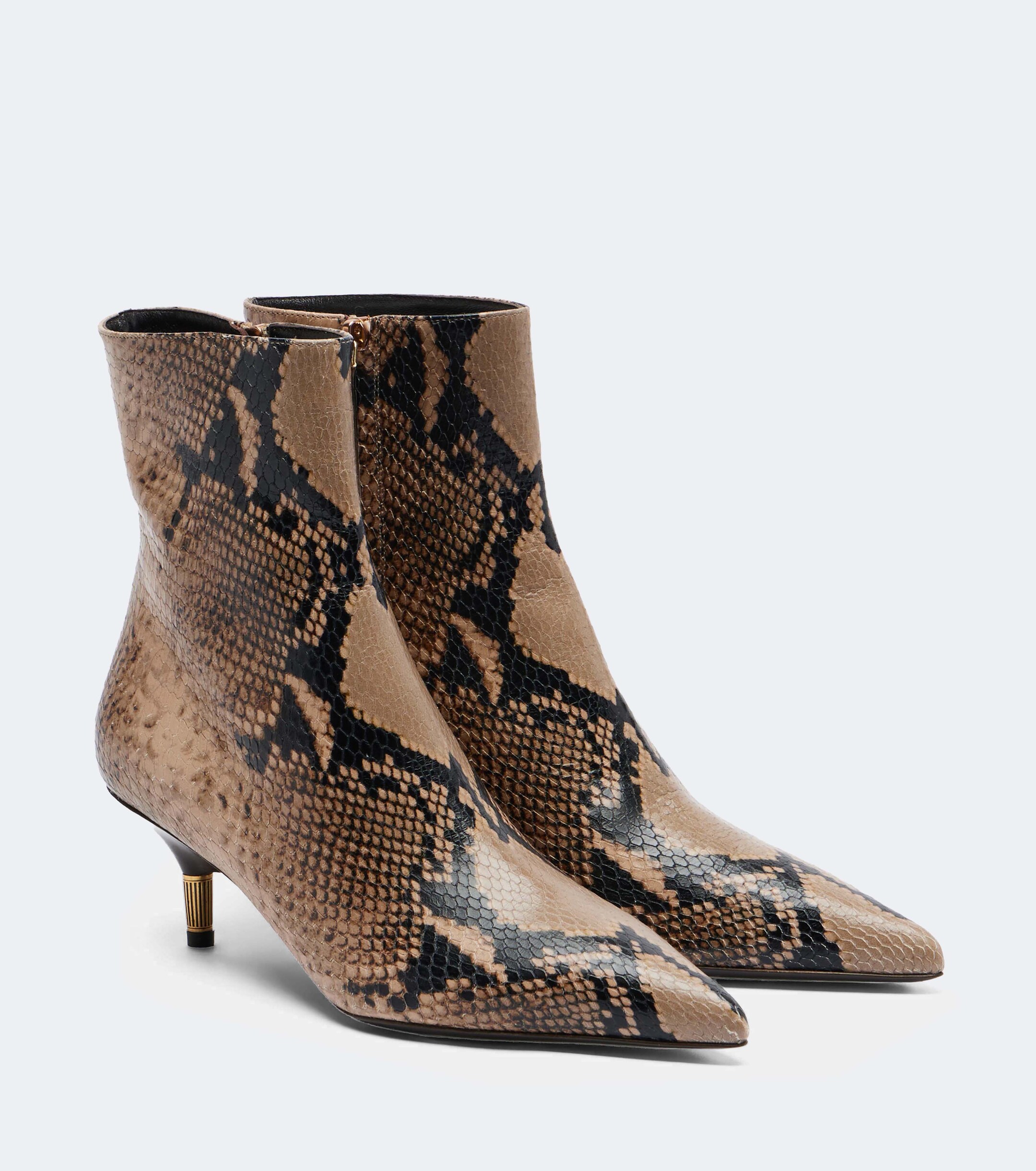 KHAITE Khaite Bella snake-effect leather ankle boots