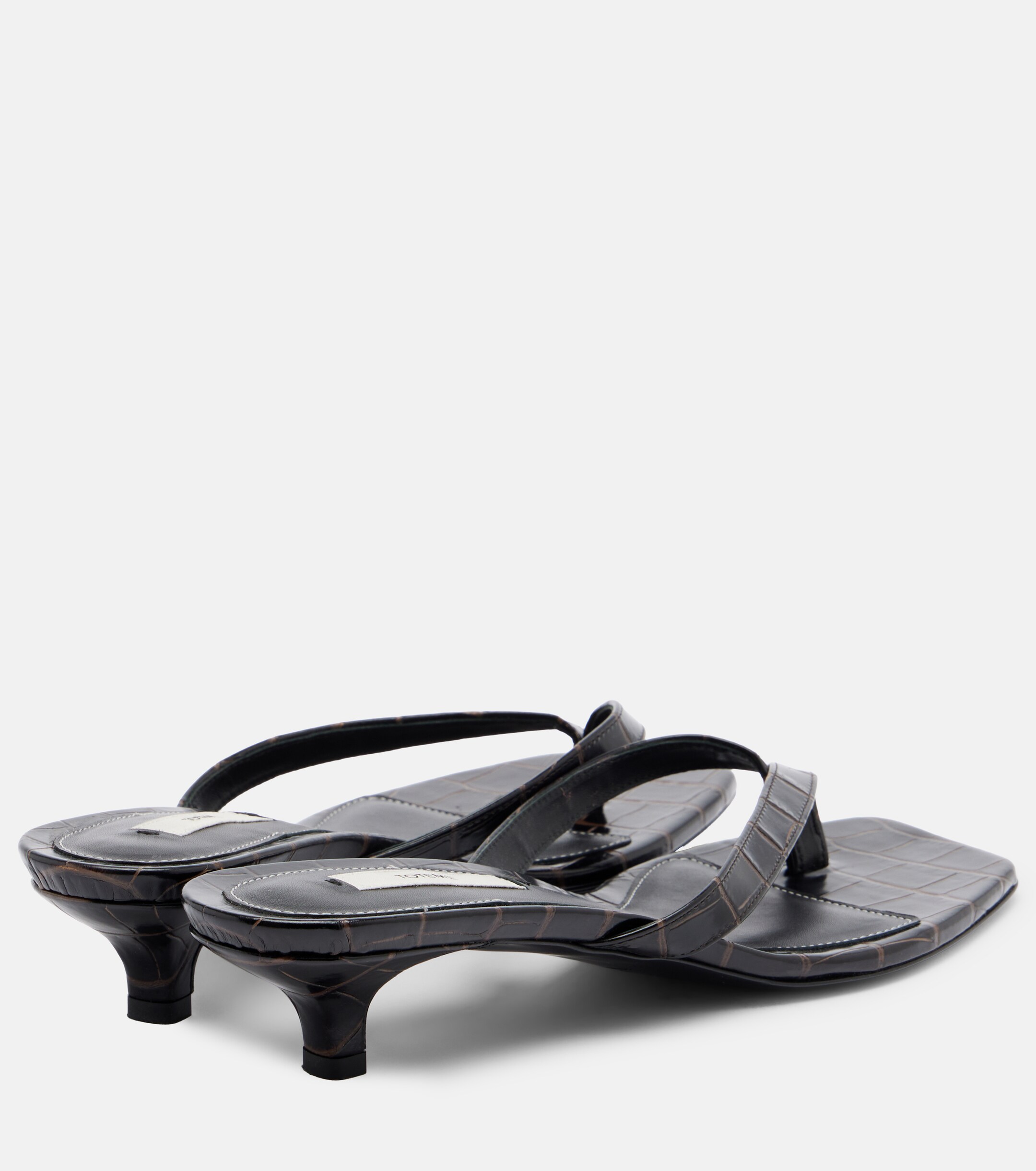 TOTEME Toteme Croc-effect leather thong sandals
