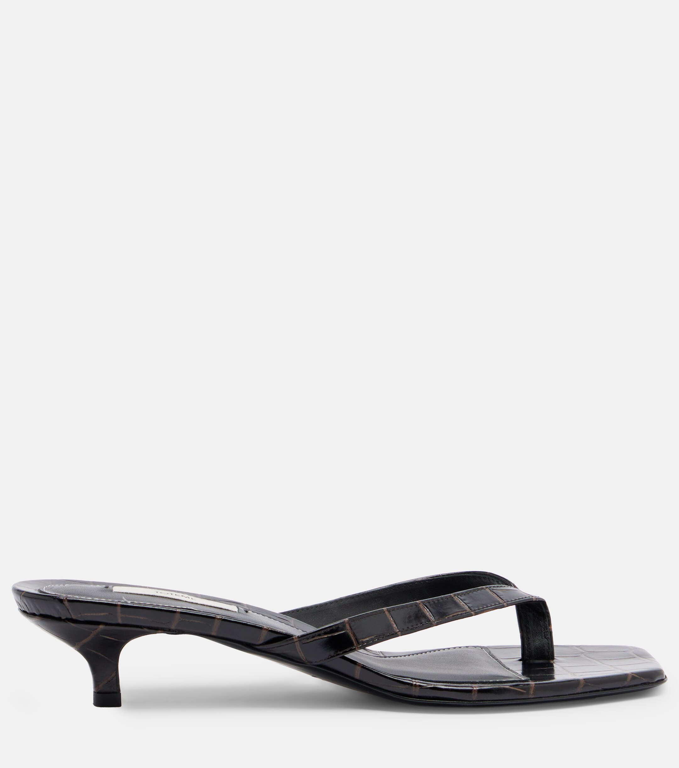 TOTEME Toteme Croc-effect leather thong sandals