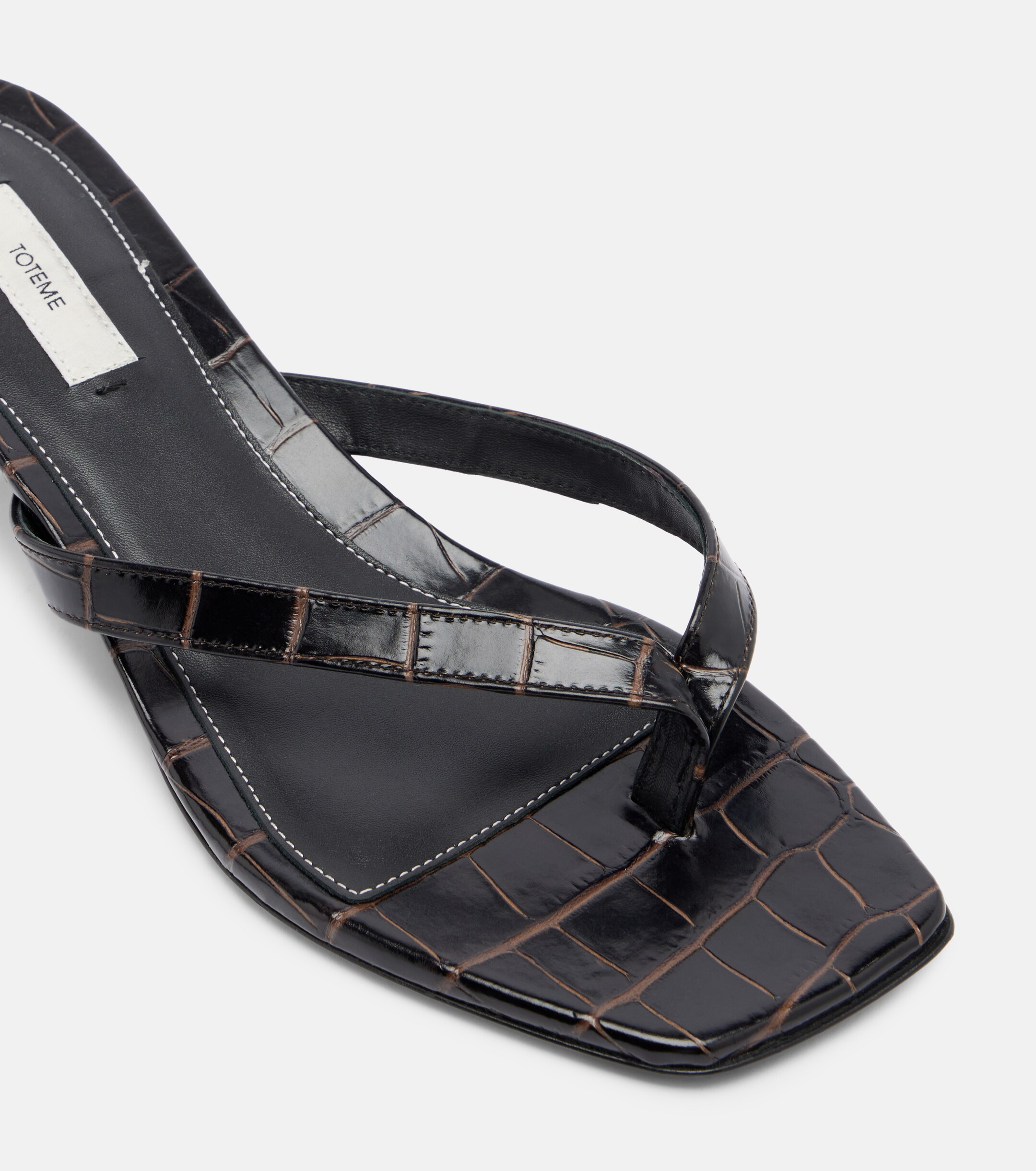 TOTEME Toteme Croc-effect leather thong sandals