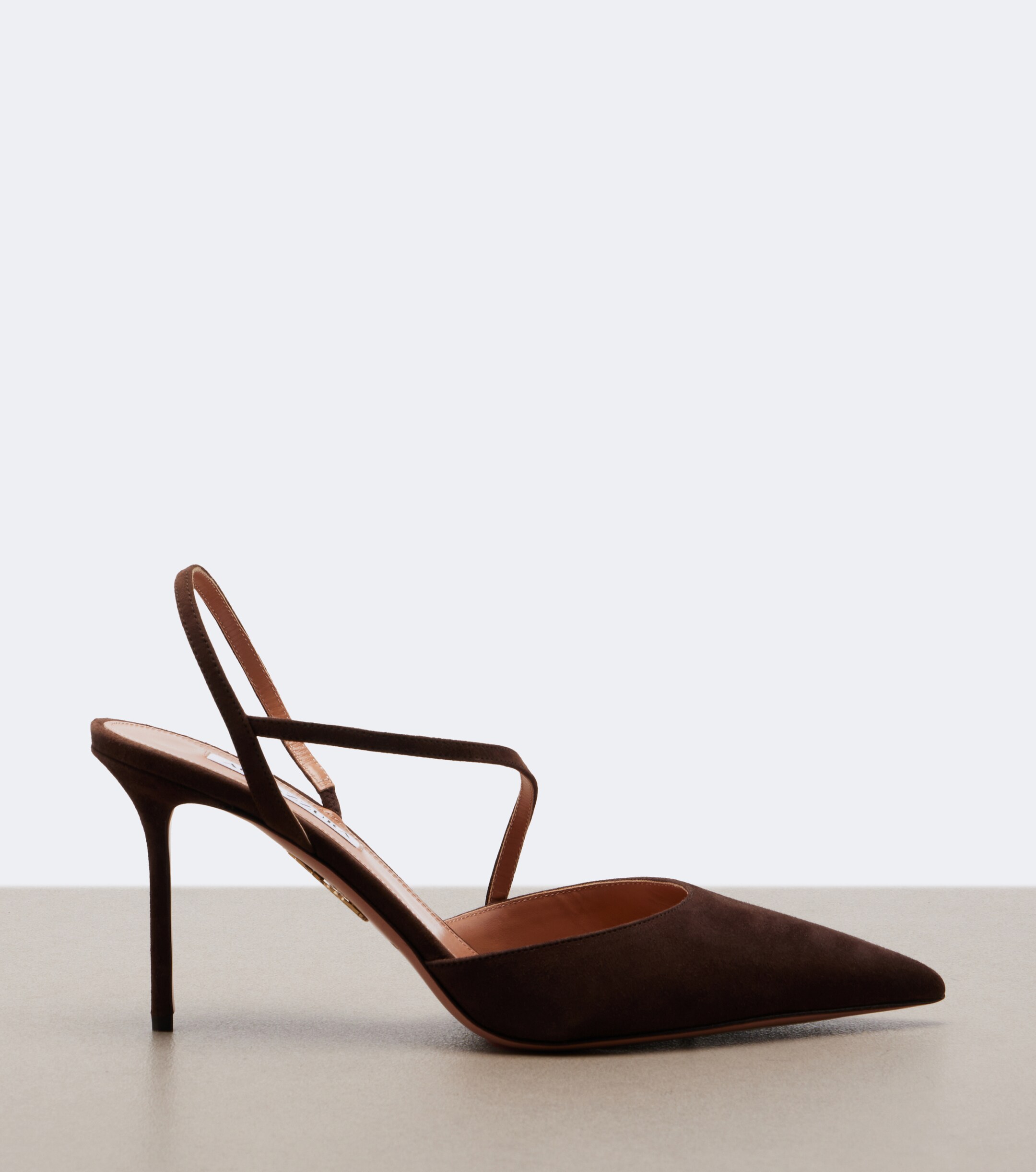AQUAZZURA Aquazzura Dynasty suede slingback pumps